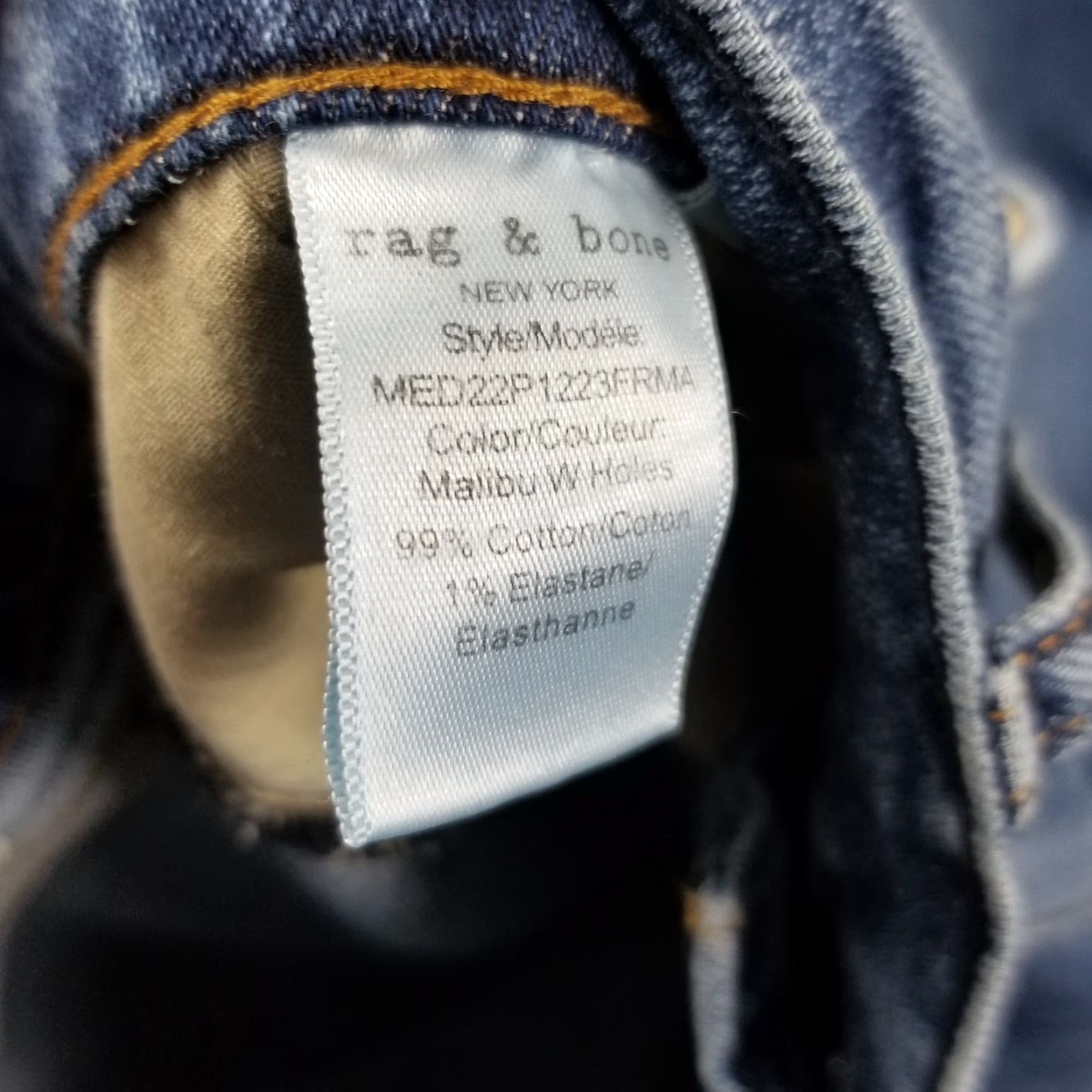 Rag & Bone rag & bone Fit 2 Slim Denim Jeans 34x32 Dusty Trail Distressed Men Slim 5-Pocket Solid Cotton Blend Vintage No N/A Size US 34 / EU 50 - 7 Thumbnail