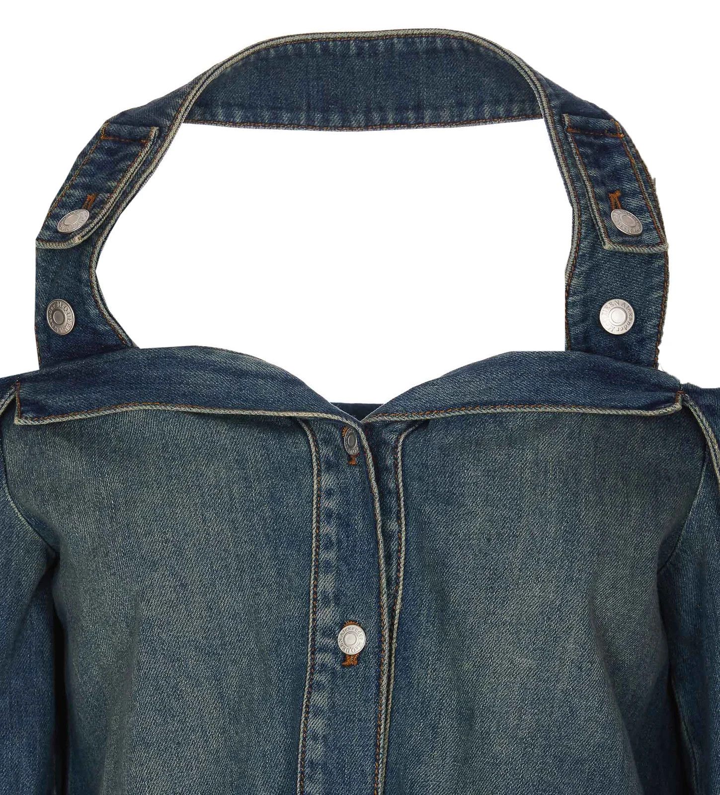 Alexander McQueen o1y0325 Denim Shirt in Blue Size S / US 4 / IT 40 - 3 Thumbnail
