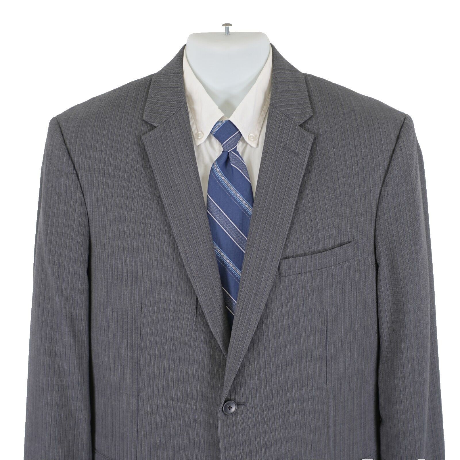Jos. A. Bank Joseph Jos A Bank Wool Gray Striped 2 Piece Suit 40R / Slim Size 40R - 4 Thumbnail