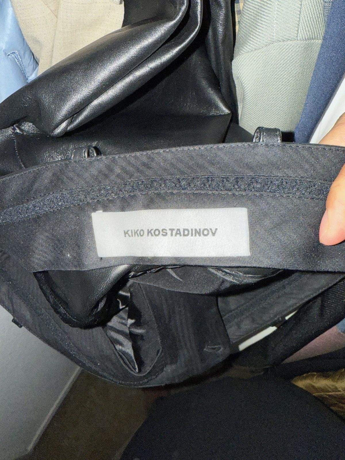 Kiko Kostadinov Ria Trousers in Black Bovine Leather Size US 32 / EU 48 - 7 Thumbnail