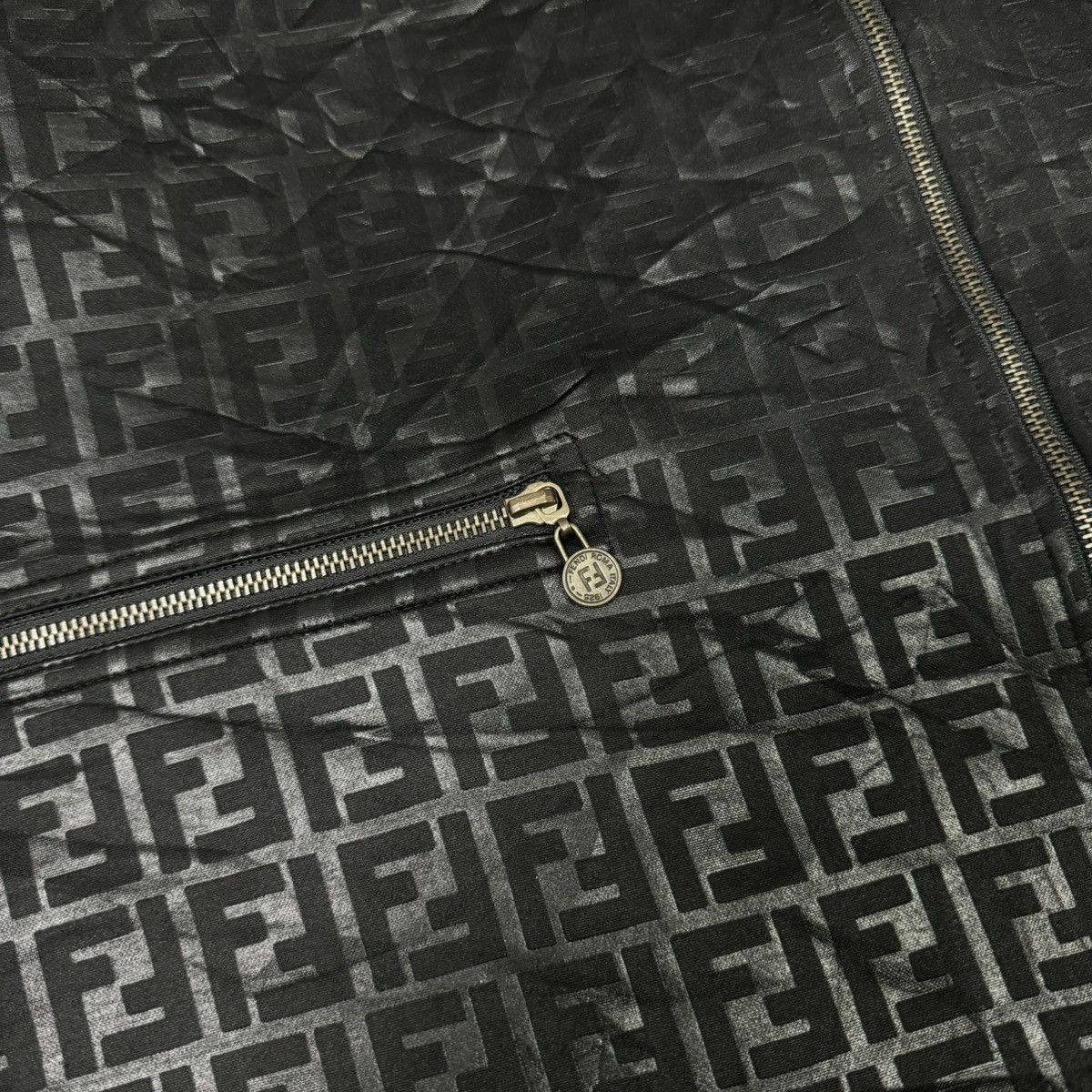 Fendi × Vintage Vintage FENDI Zucca Monogram Reversible Cold Weather Jacket Size US L / EU 52-54 / 3 - 6 Thumbnail