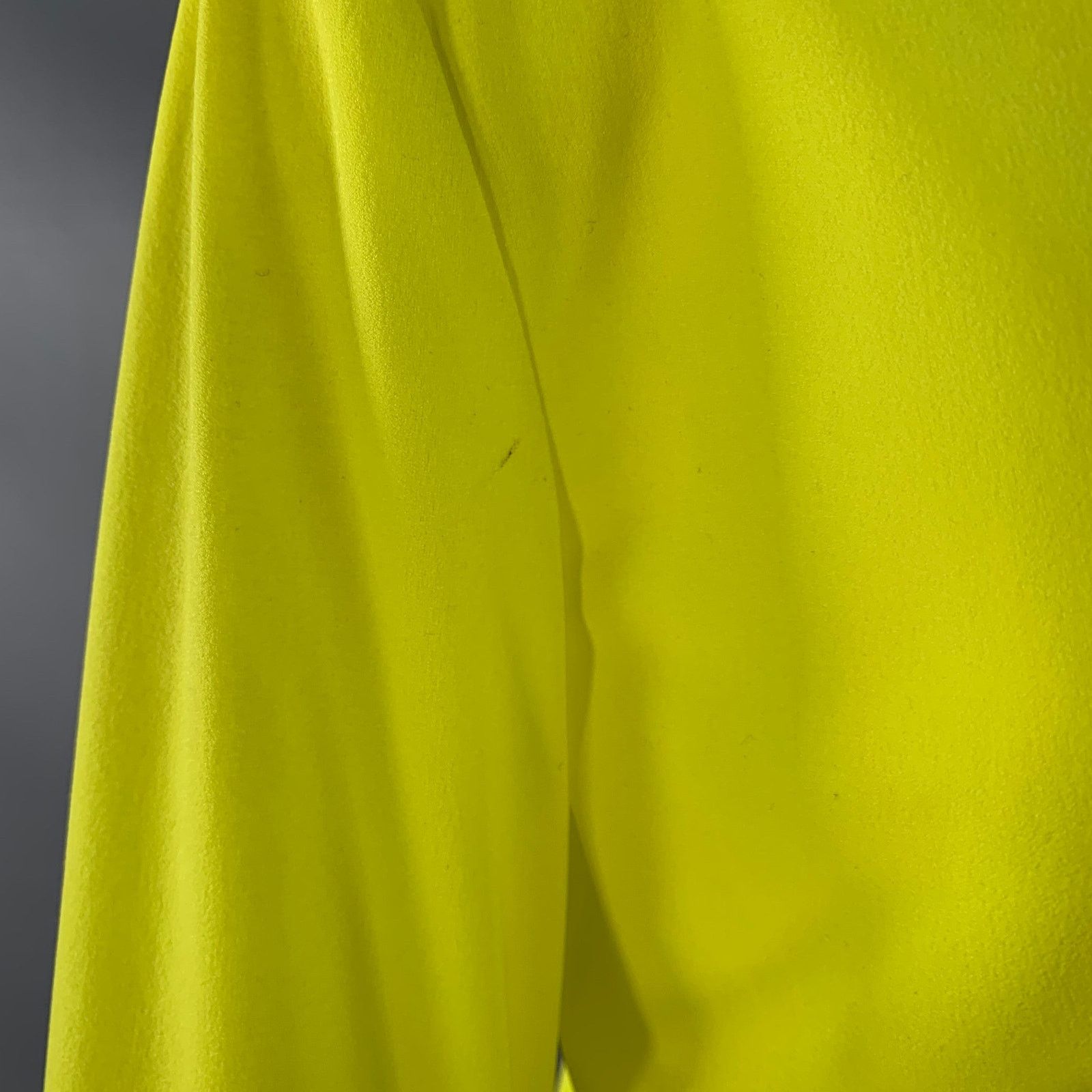 Norma Kamali NORMA KAMALI S Yellow Neon Polyester Crew Neck Casual Top Size S / US 4 / IT 40 - 4 Thumbnail