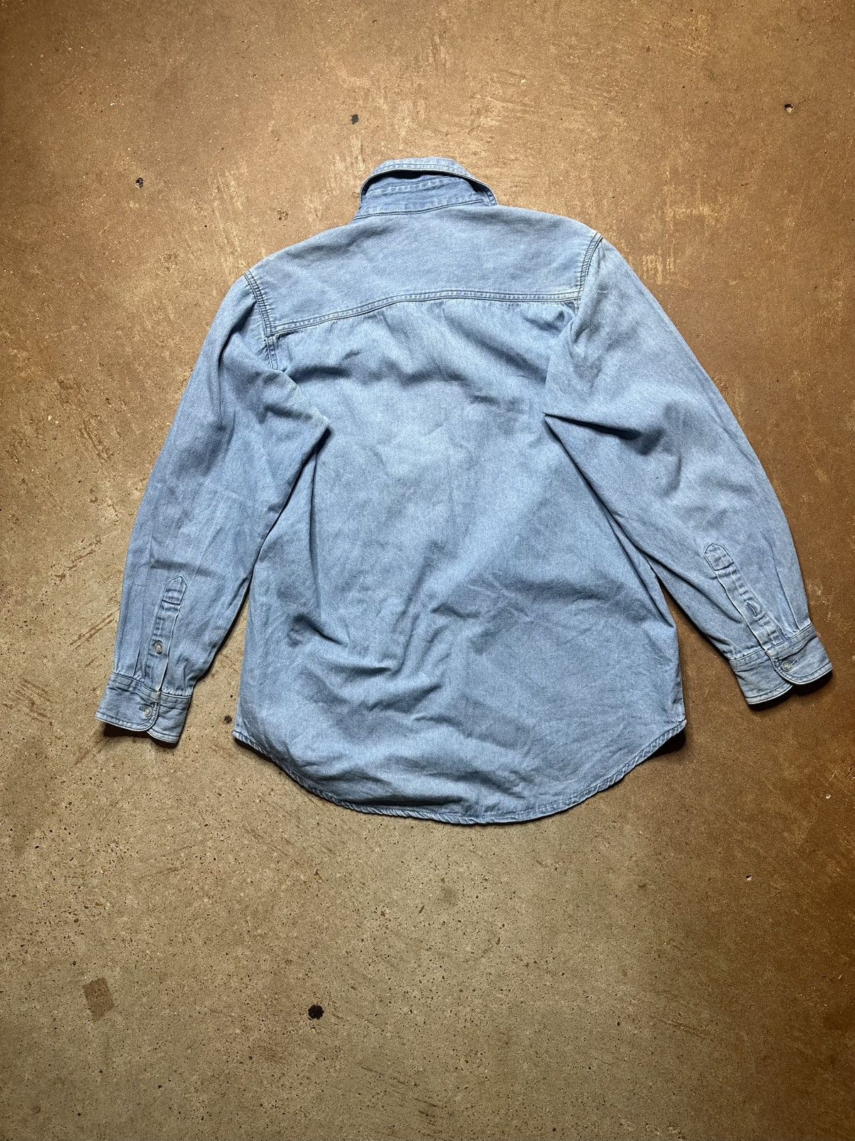 Disney × Vintage 1990s Jerry Leigh Limited Edition Mickey Heart Denim Shirt Size US S / EU 44-46 / 1 - 4 Thumbnail