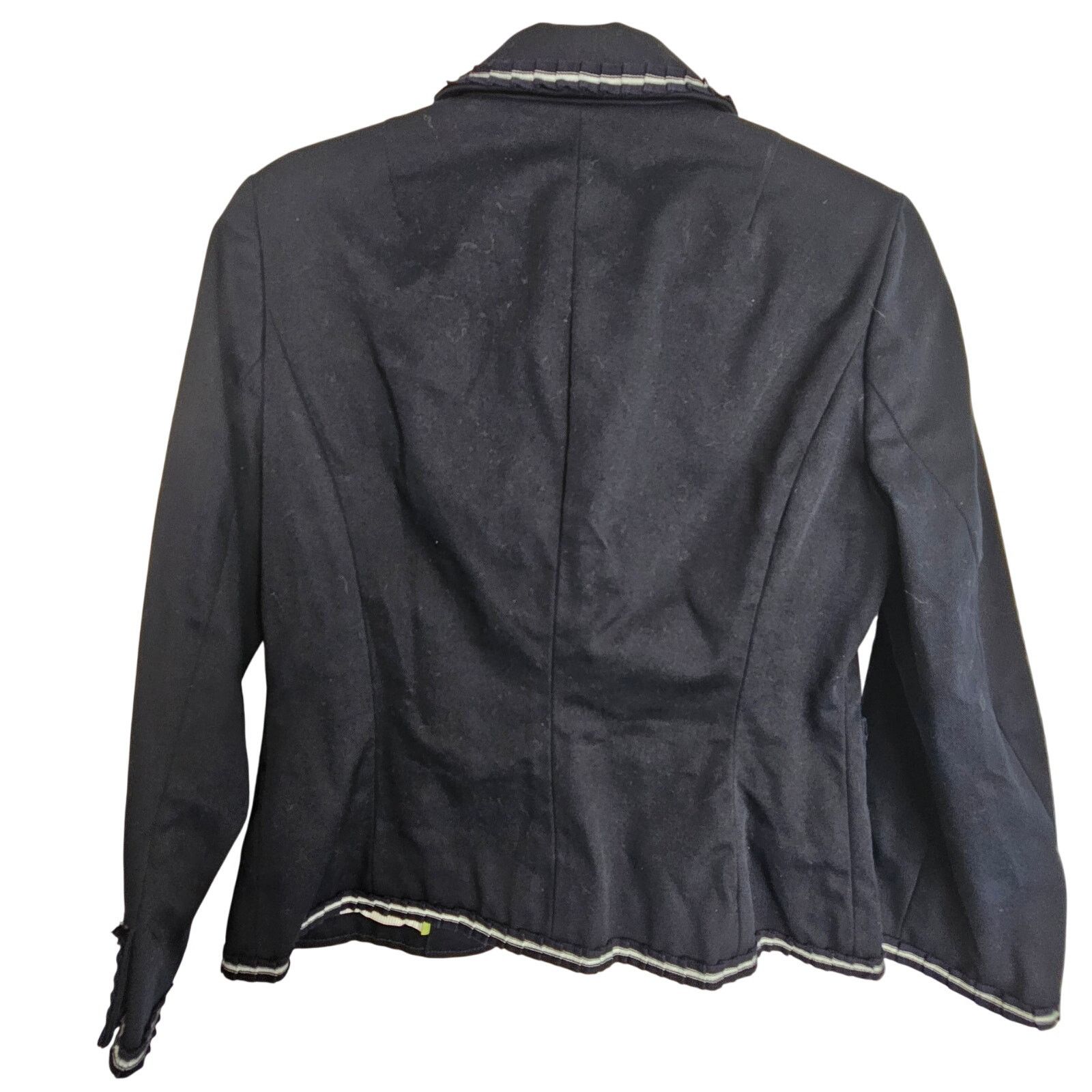 J.Crew J. Crew Ruffle Trim Two-Button Blazer 6 Career Corp Preppy Size M / US 6-8 / IT 42-44 - 7 Thumbnail