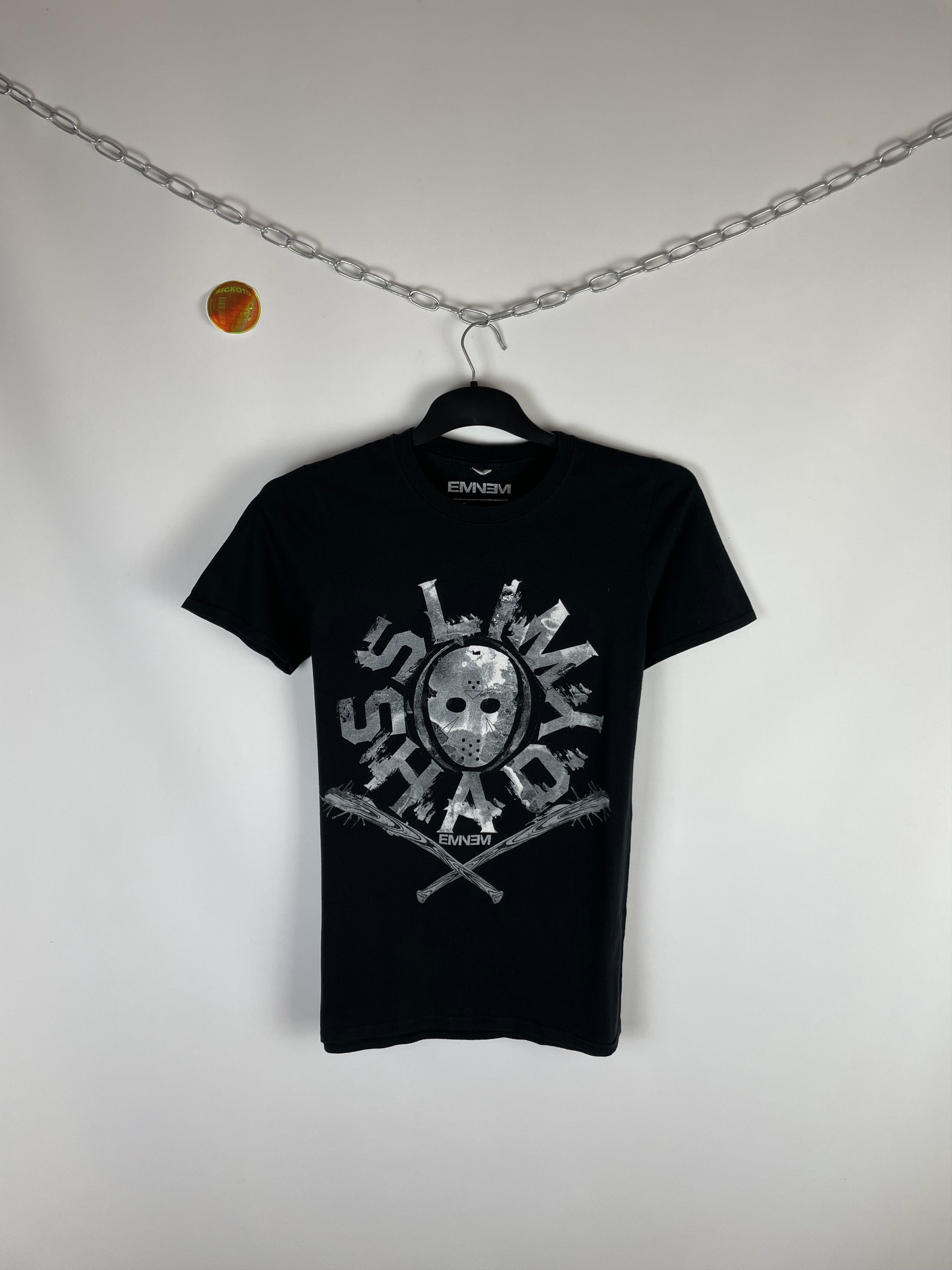 Eminem × Rap Tees × Vintage 2015 Eminem Slim Shady Black T-Shirt Size US S / EU 44-46 / 1 - 1 Thumbnail