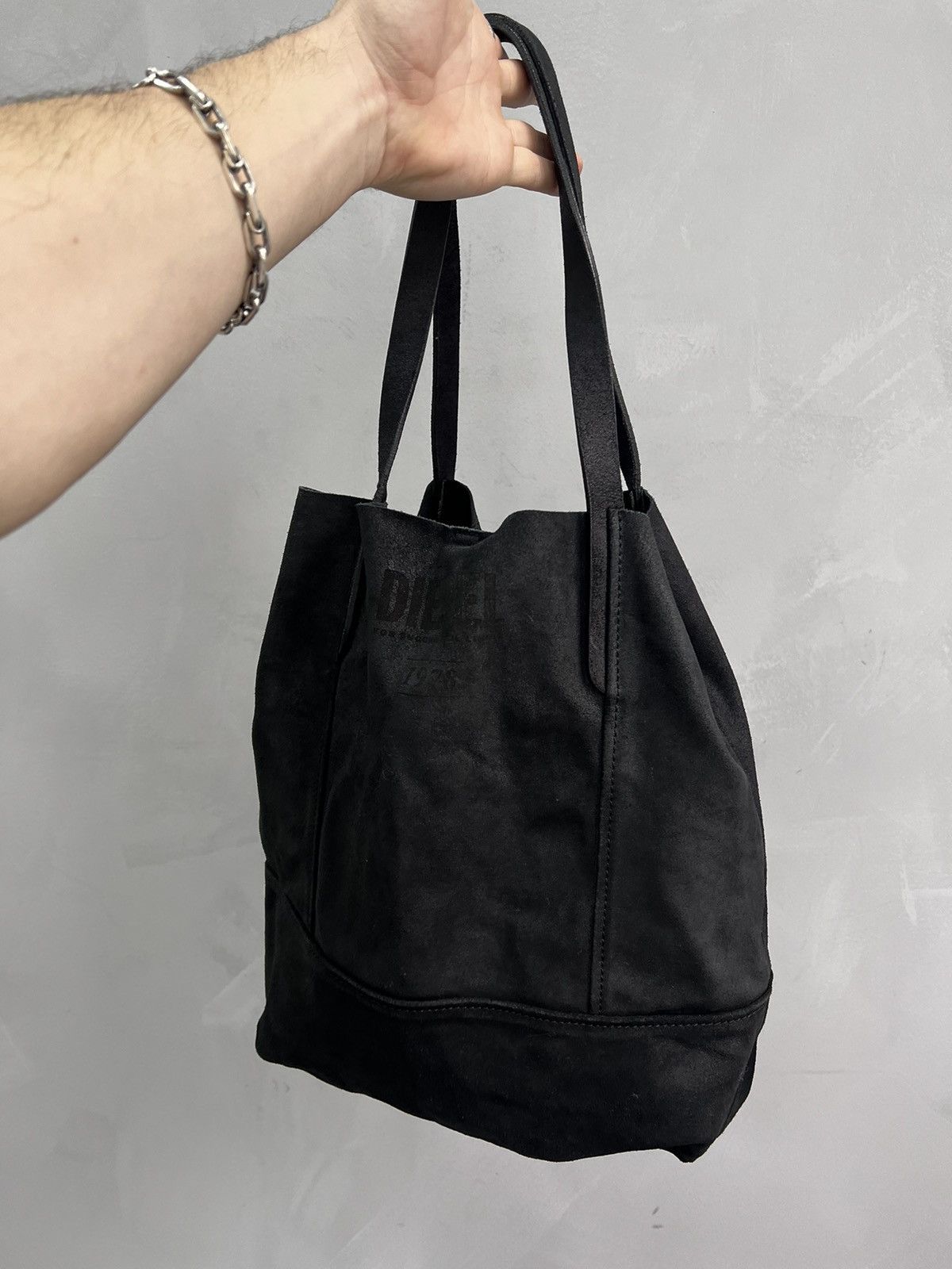 Diesel × Vintage Vintage Diesel Messenger Shoulders Bag Y2K Leather Big Logo Size ONE SIZE - 4 Thumbnail