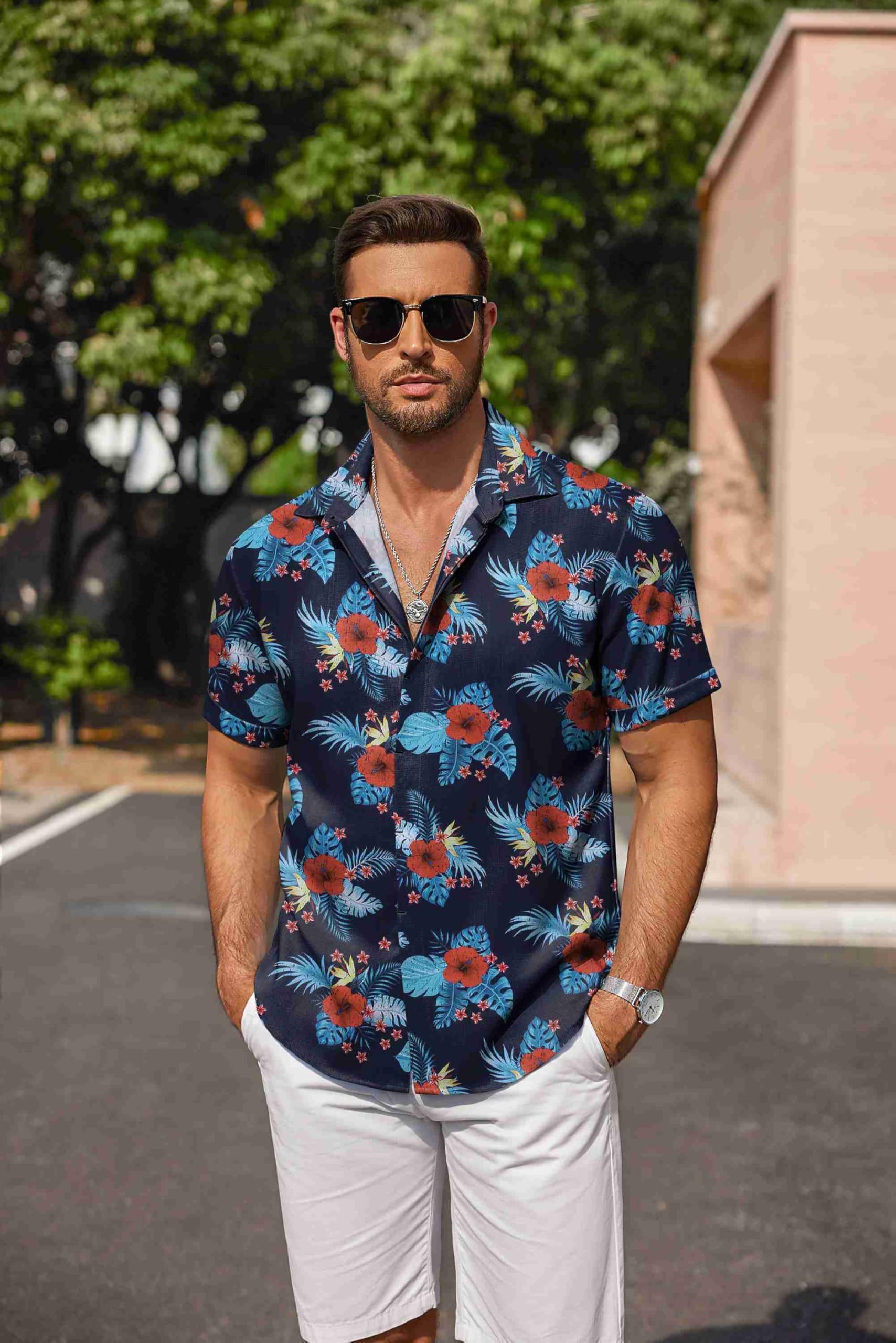 Vintage Men's linen beach summer shirt Size US XL / EU 56 / 4 - 5 Thumbnail