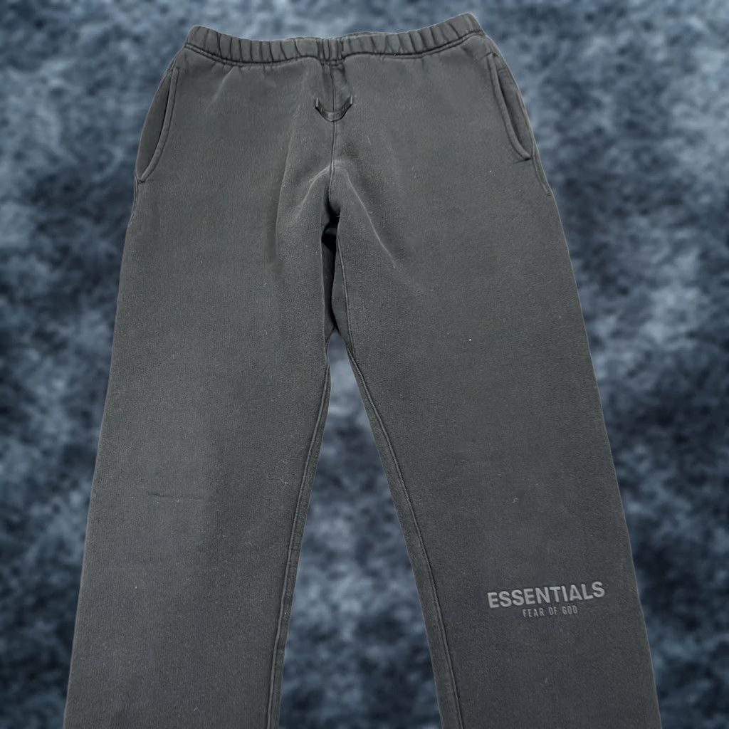 Essentials Essentials Sweatpants Mens S Black Tapered Fleece Jogger Size US 29 - 1 Thumbnail