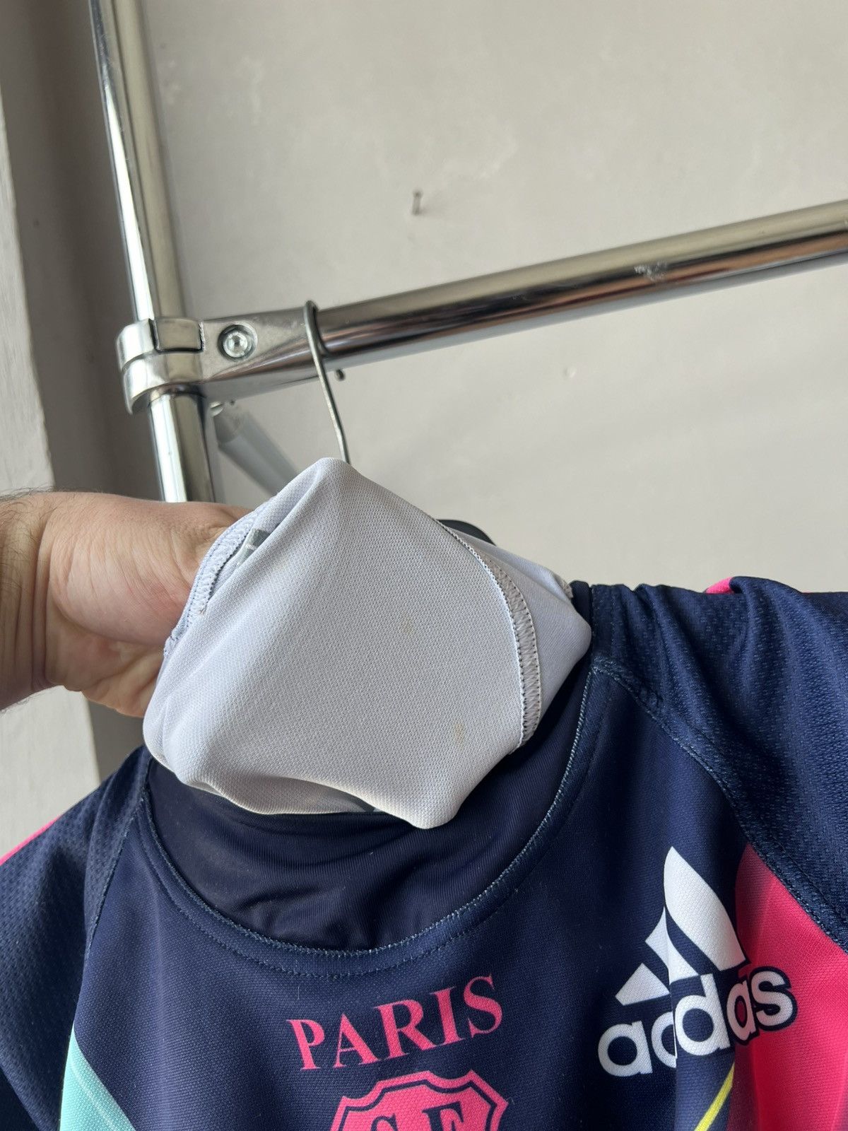 Adidas France Stade Francais Paris Rugby rare designer jersey shirt Size US M / EU 48-50 / 2 - 11 Thumbnail