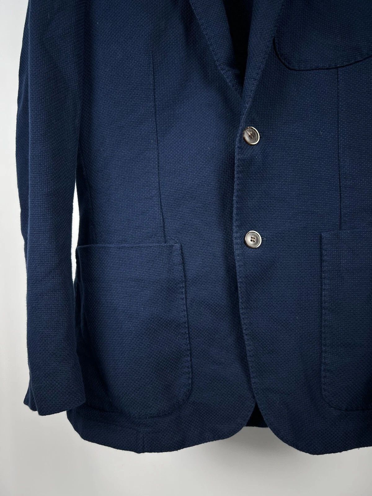 Suitsupply Suitsupply Unlined Navy Blue Patch Pocket Blazer Jacket Size 36R - 8 Thumbnail
