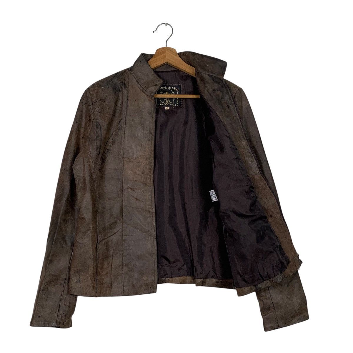 Other Leonardo Da Vinci Crop Leather Jacket Made In Italy Size M / US 6-8 / IT 42-44 - 9 Thumbnail