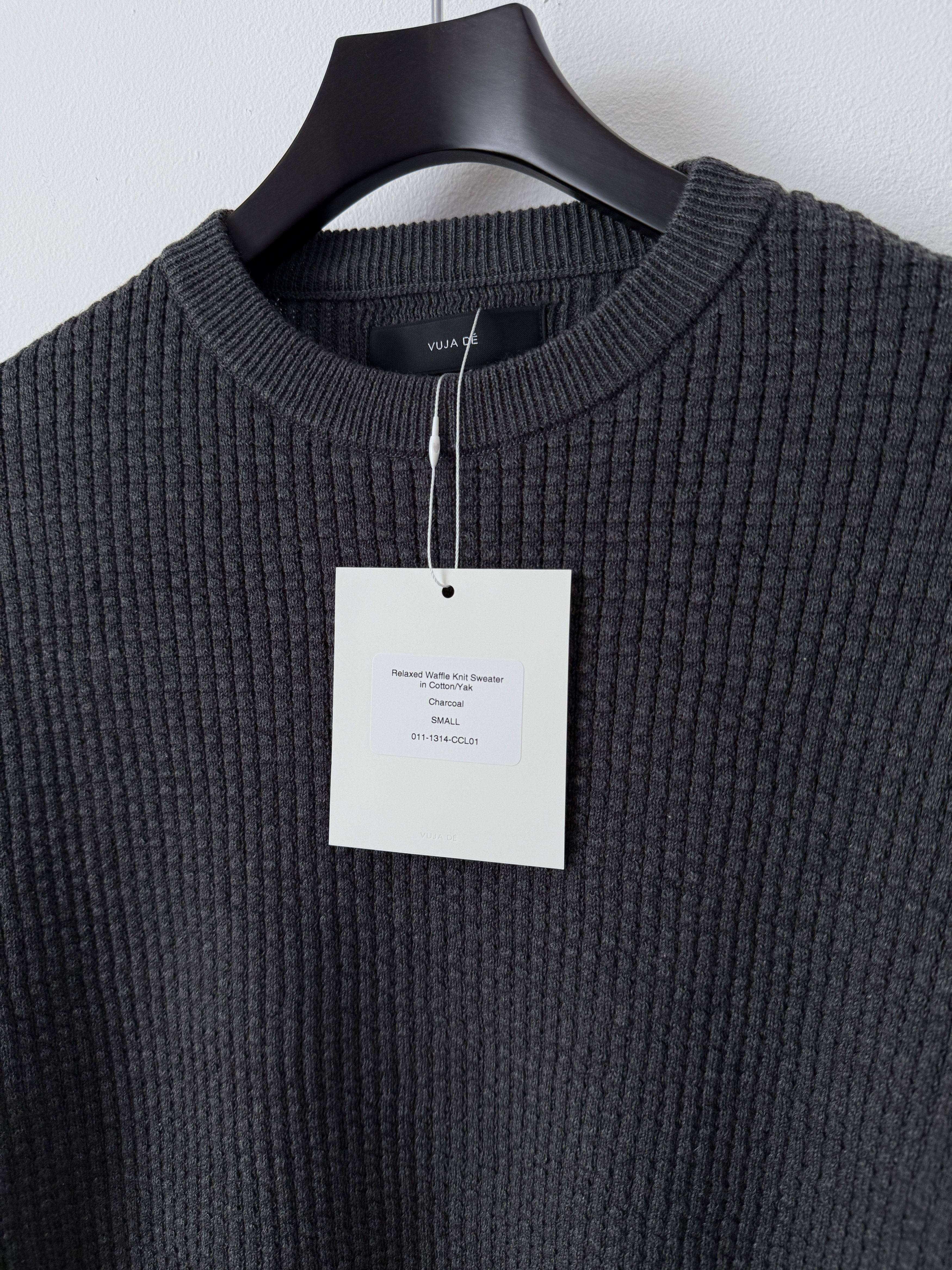 Vuja De Relaxed Waffle Knit Sweater Charcoal Size US S / EU 44-46 / 1 - 7 Thumbnail