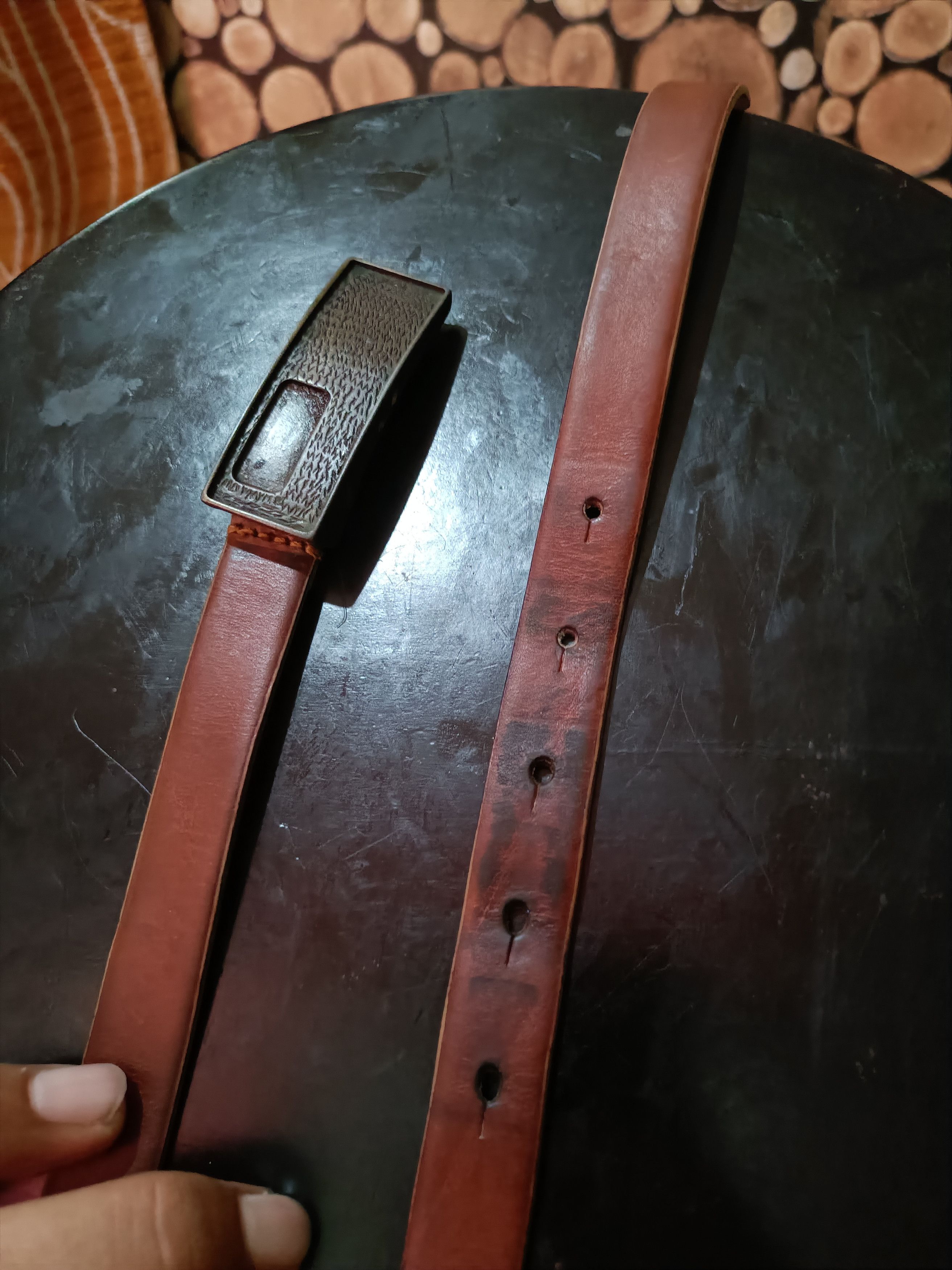 Diesel Vintage diesel brass buckle leather belt Size 36 - 2 Thumbnail