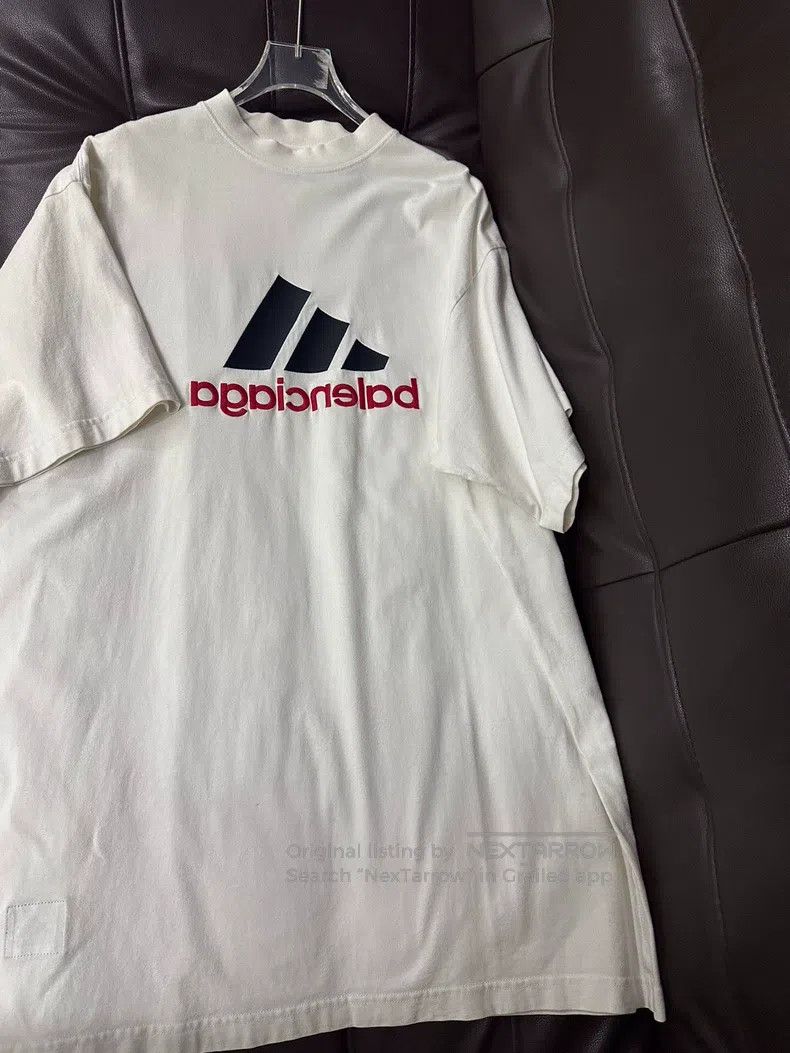 Balenciaga Adidas Co-Branded Short Sleeve T-Shirt White S