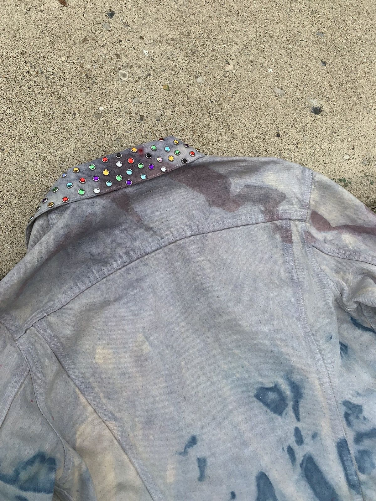 Levi's Sample 003 - Secret Color Distressed Denim Jacket Size US S / EU 44-46 / 1 - 5 Thumbnail