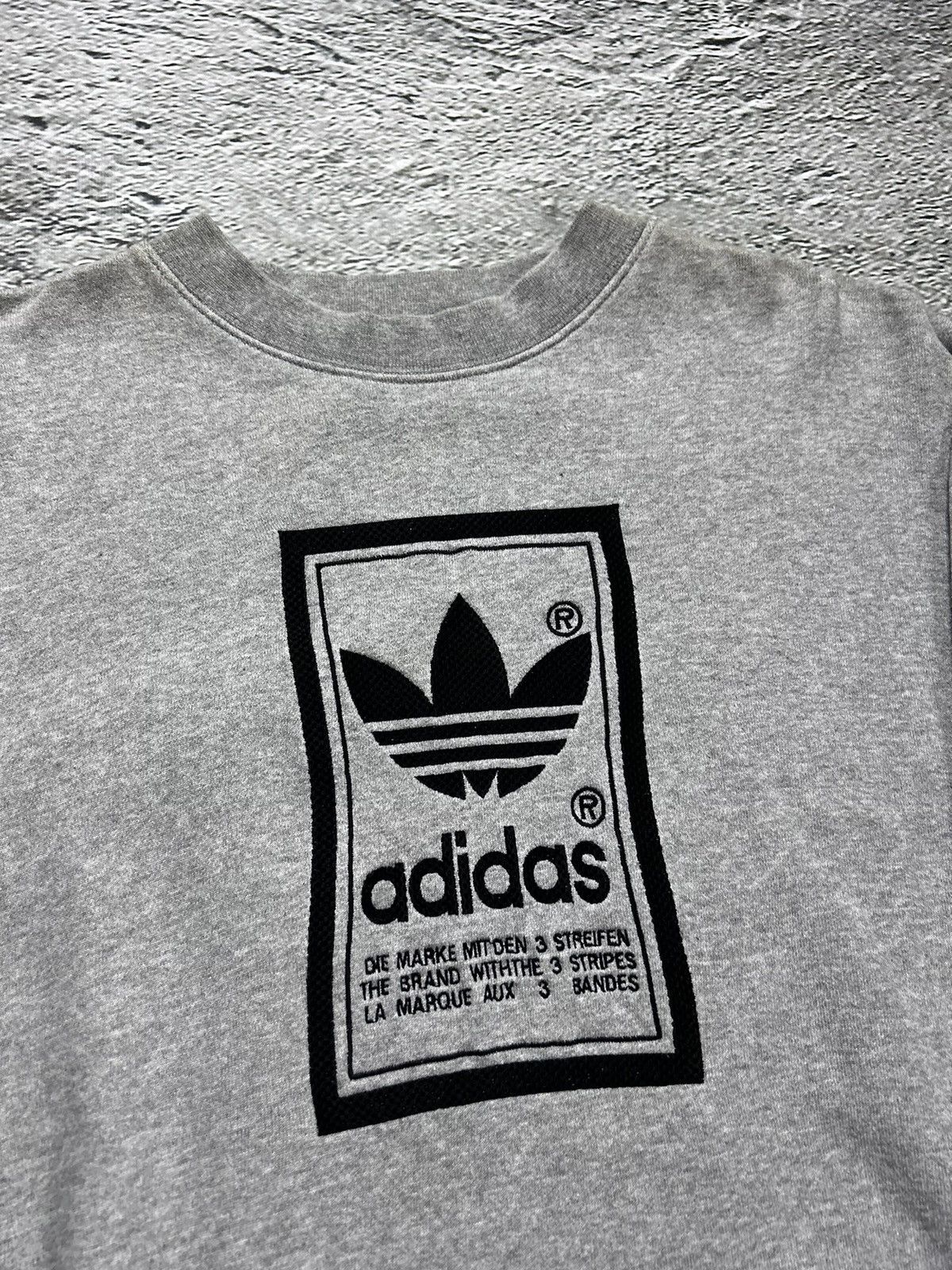 Adidas × Vintage Adidas sweatshirt vintage big logo Y2K grey Size US L / EU 52-54 / 3 - 2 Thumbnail