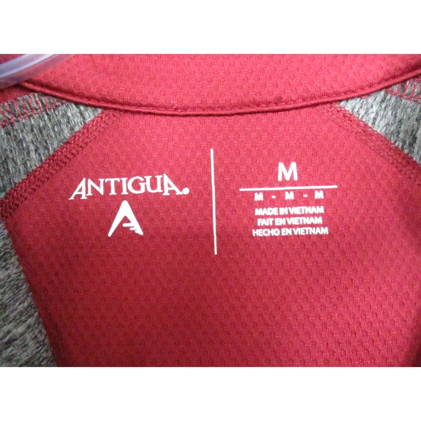 Vintage Antiqua 1/4 Zip Pullover Medium Gray Burgandy Men's Long Sleeve Stretch Shirt Regular Size M Gray Royal Theme Apparel Performance Golf VINTAGE No Size US M / EU 48-50 / 2 - 3 Thumbnail