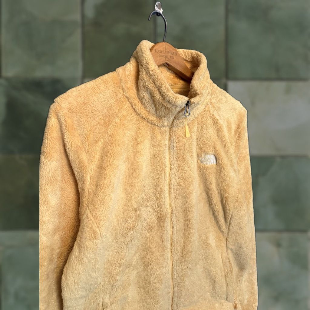 Vintage The North Face Jacket Women L Yellow Fleece Size Large 80's 90's Basic Jacket Mens Womens Girls