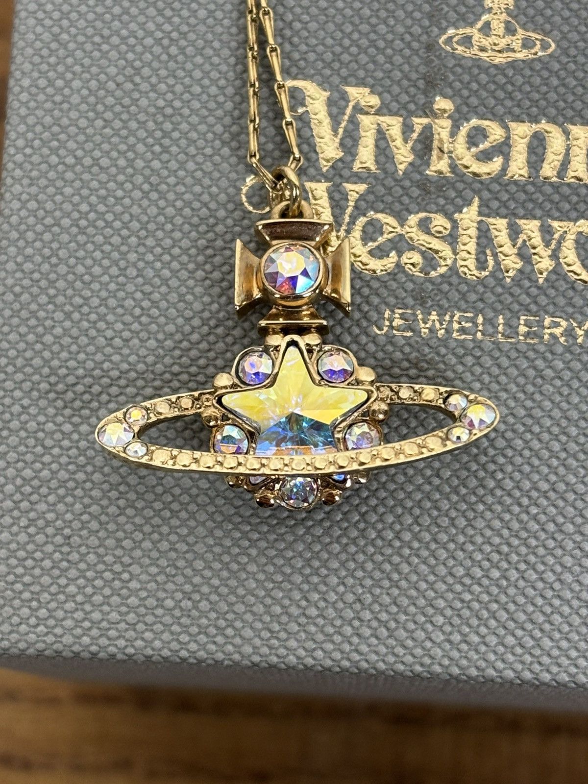 Vivienne Westwood Astrid Crystal Star Gold Necklace