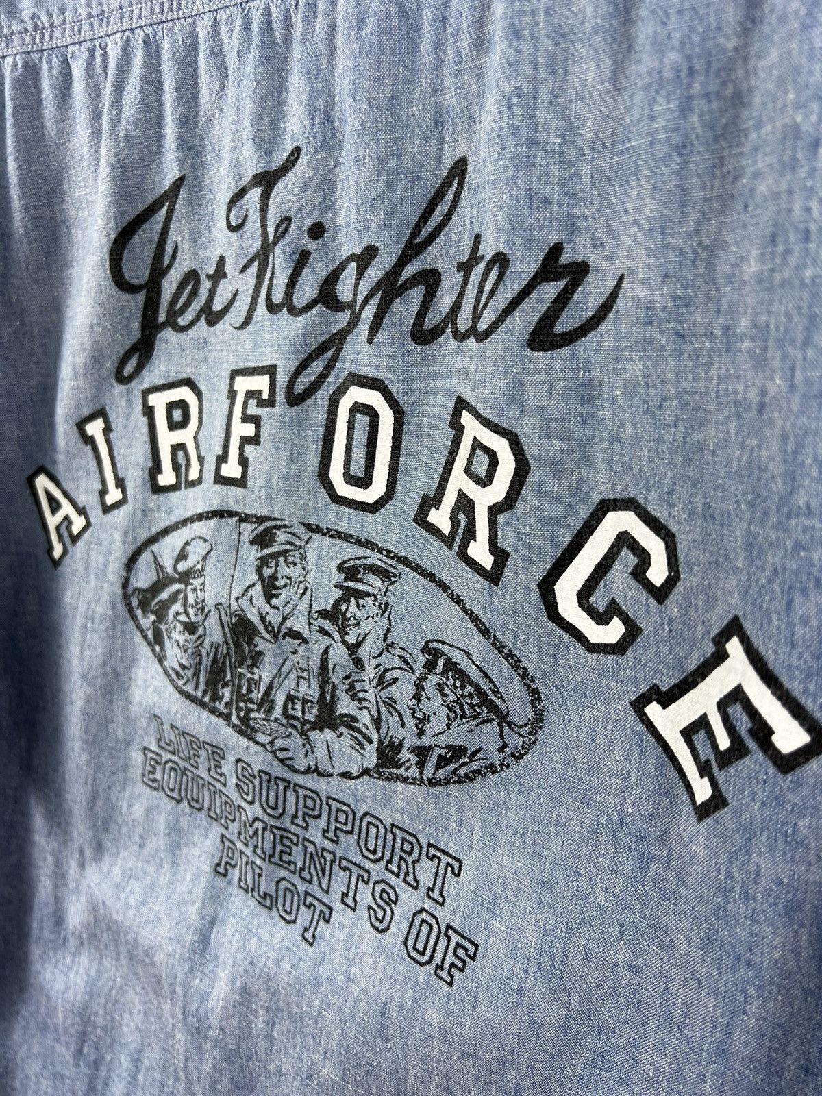 Ford × GQ 🔥 Chambrey JET FIGHTER AIR FORCE PILOT Shirt - L Size US L / EU 52-54 / 3 - 1 Thumbnail