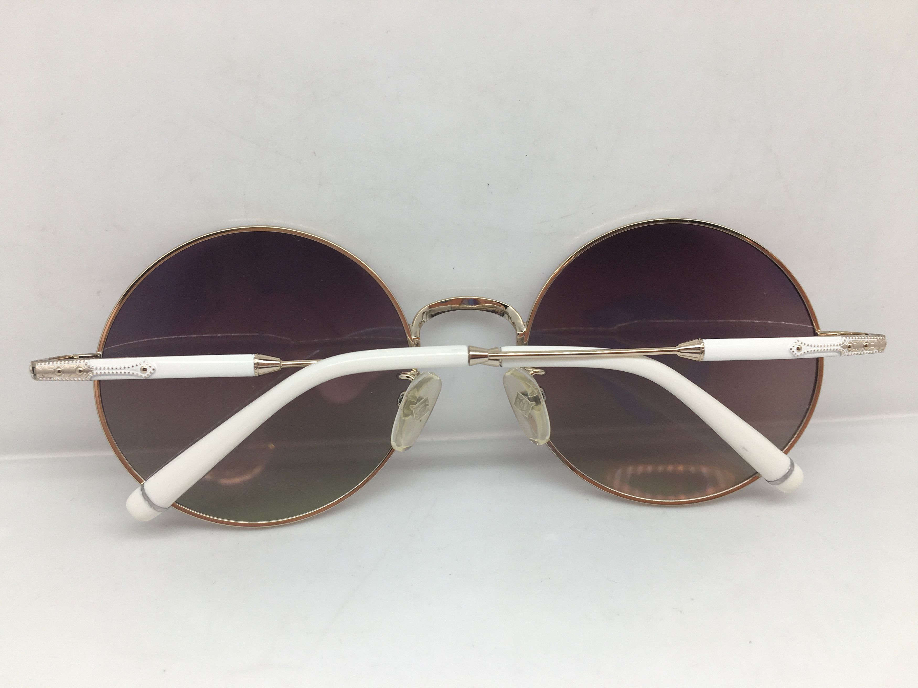 Other Helen Keller White Round Sunglasses Frame GATSBY ARISTOCRAT Size ONE SIZE - 8 Thumbnail
