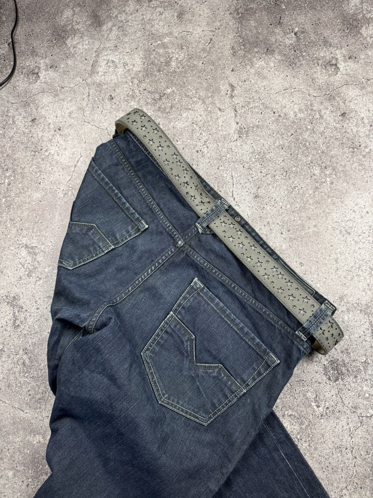 Japanese Brand 00’s NUMBER NINE STYLE STAR LEATHER RARE Y2K BELT VINTAGE Size ONE SIZE - 4 Thumbnail
