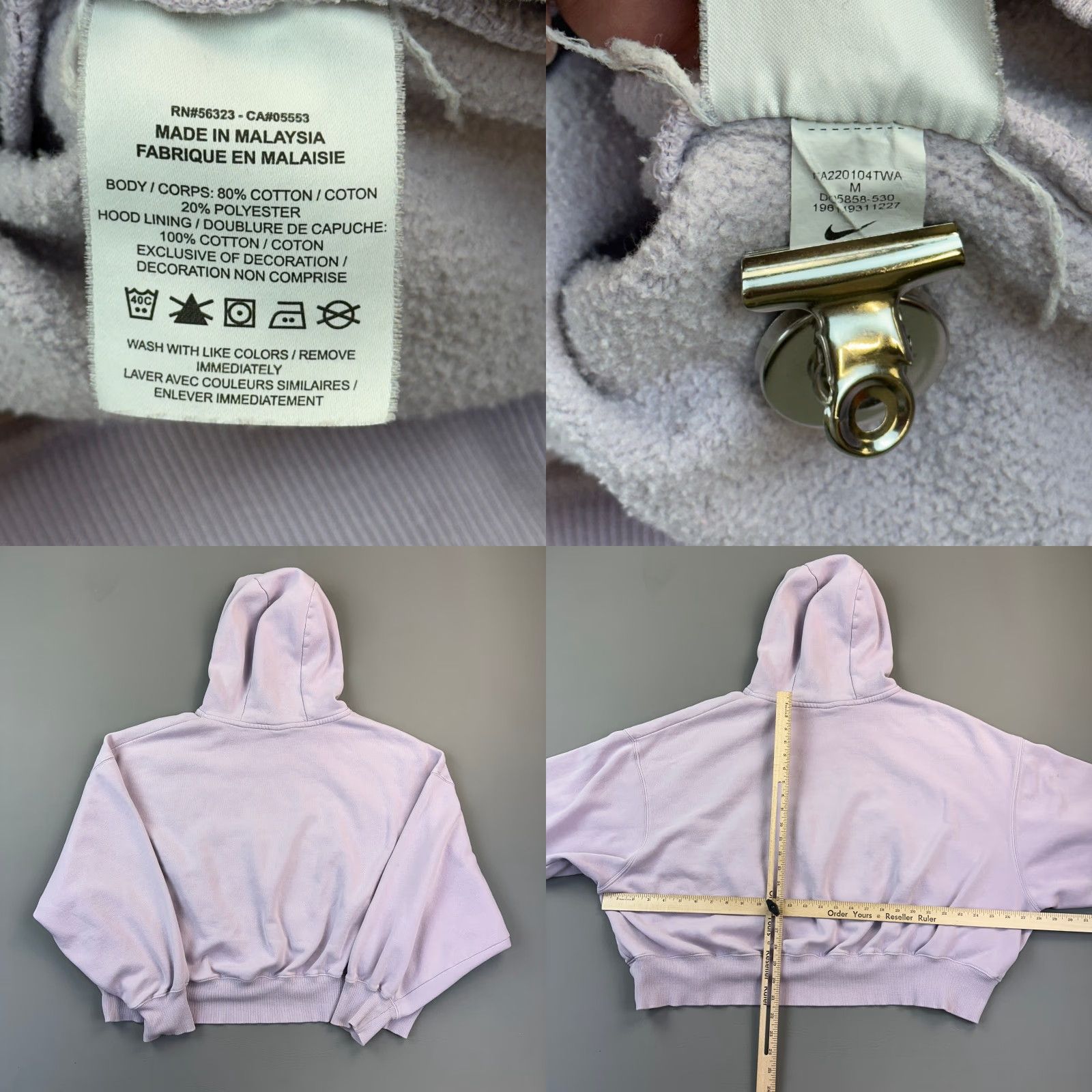 Nike Nike Sportswear Phoenix Hoodie Women's Medium Oversized Center Swoosh Pullover Purple Size M / US 6-8 / IT 42-44 - 8 Thumbnail