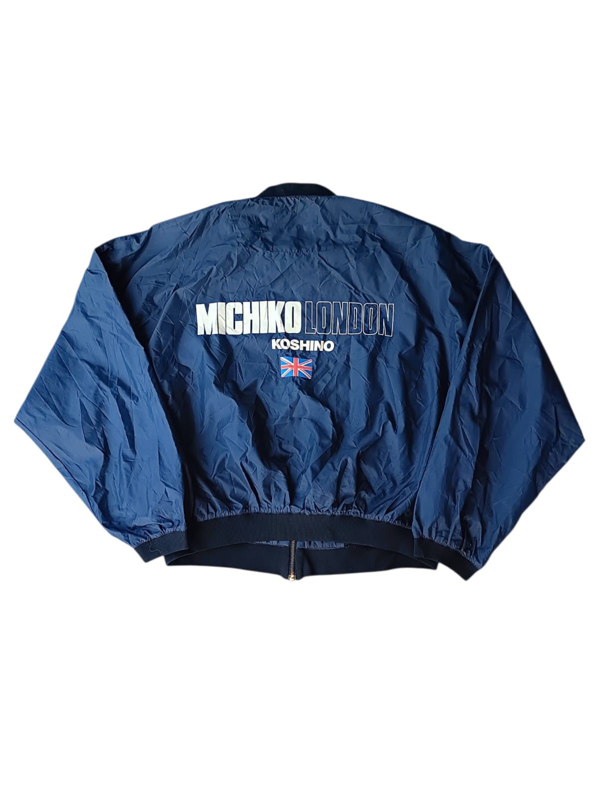 Michiko Koshino London Big logo nylon navy jacket Size US M / EU 48-50 / 2 - 1 Thumbnail