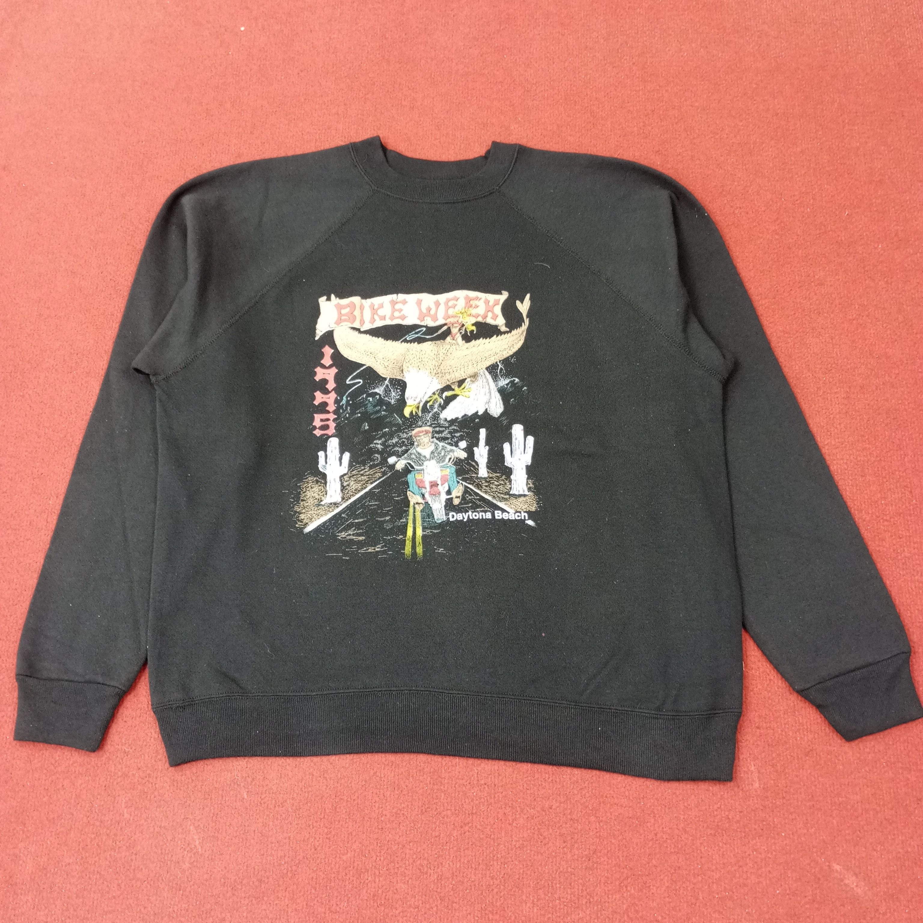 Vintage Bike Week Daytona Beach Vintage Sweatshirt c227n18 Size US L / EU 52-54 / 3 - 1 Thumbnail