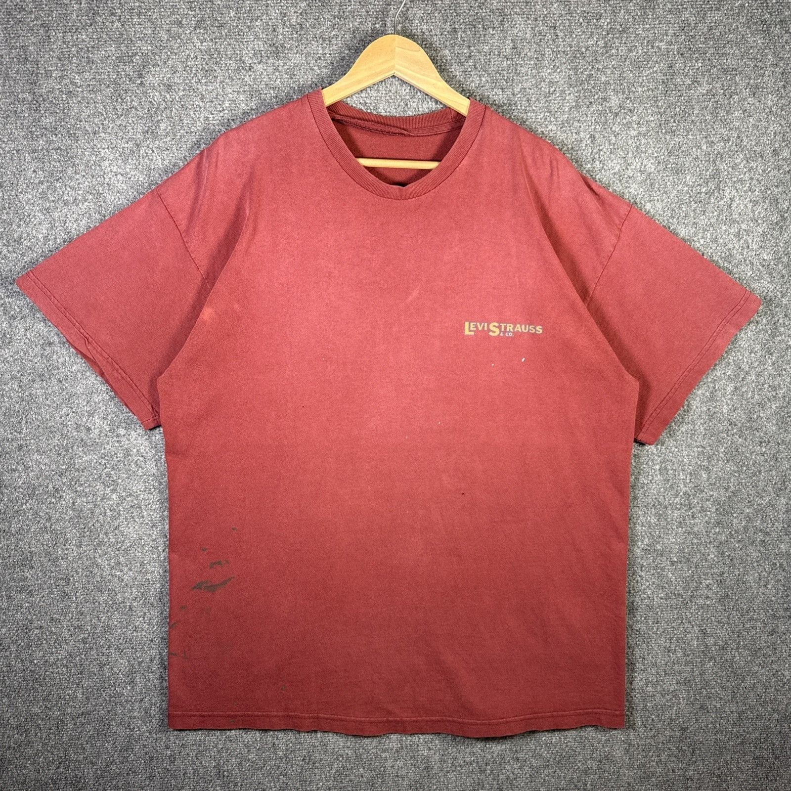Levi's Vintage Levis Shirt Mens XL Red 90s Jeans Denim Faded Size US XL / EU 56 / 4 - 2 Thumbnail