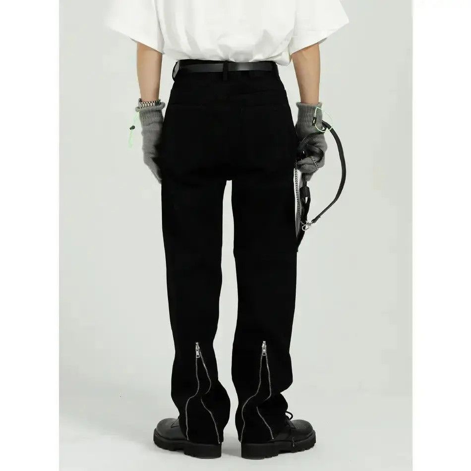 Japanese Brand Retro loose straight zipper jeans Size US 32 / EU 48 - 6 Thumbnail
