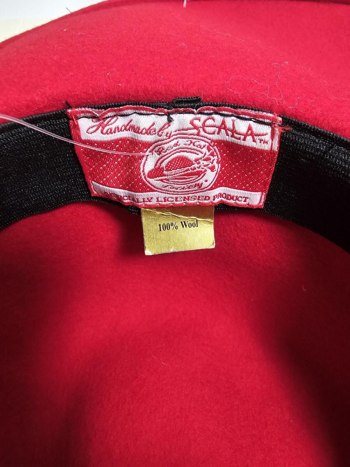 Black Scale NWT Scala Hat Red Womens One Size Wool Handmade Size ONE SIZE - 5 Thumbnail