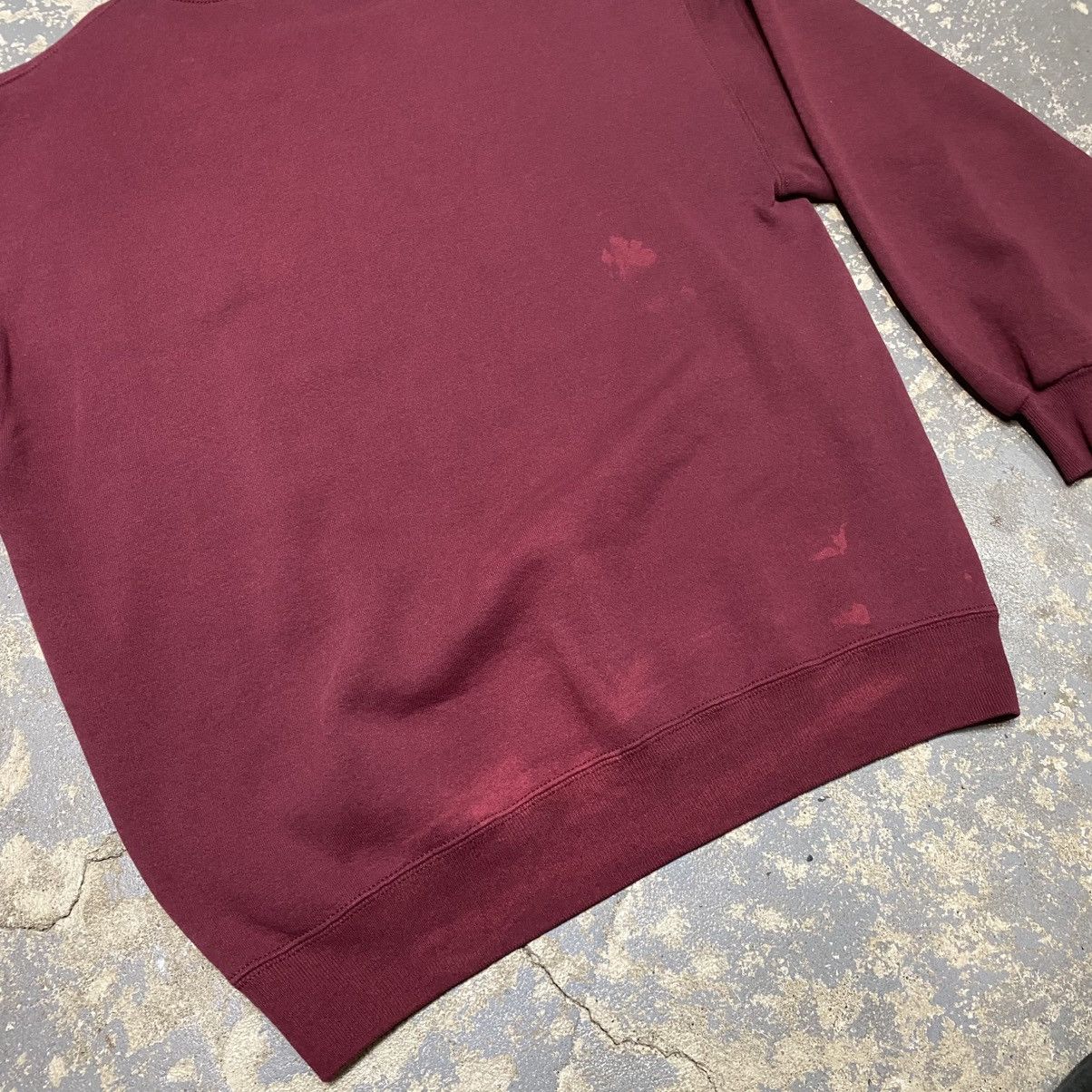 Russell Athletic × Vintage Vintage Russell Athletic Maroon Blank Boxy Crewneck Hoodie Size US L / EU 52-54 / 3 - 8 Thumbnail