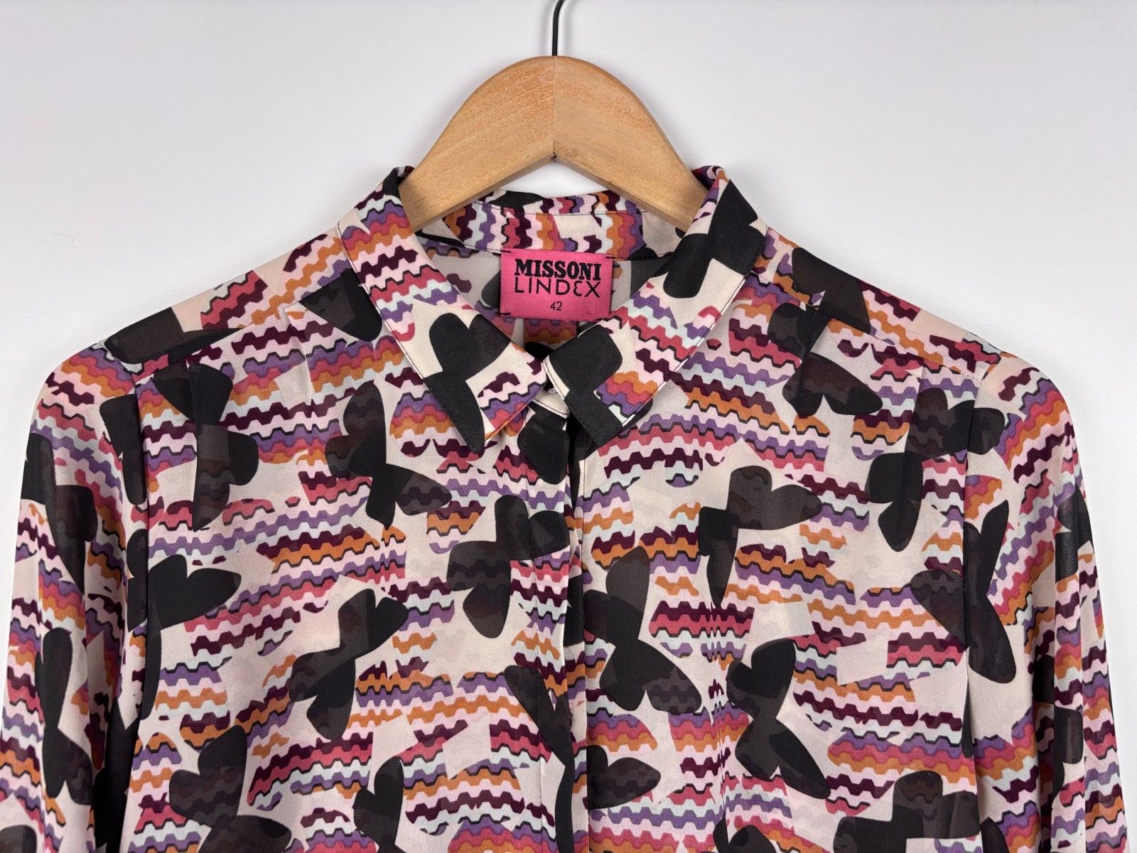 Missoni Missoni Lindex Butterfly Print Colorful Long Sleeve Shirt 42 Size M / US 6-8 / IT 42-44 - 2 Thumbnail