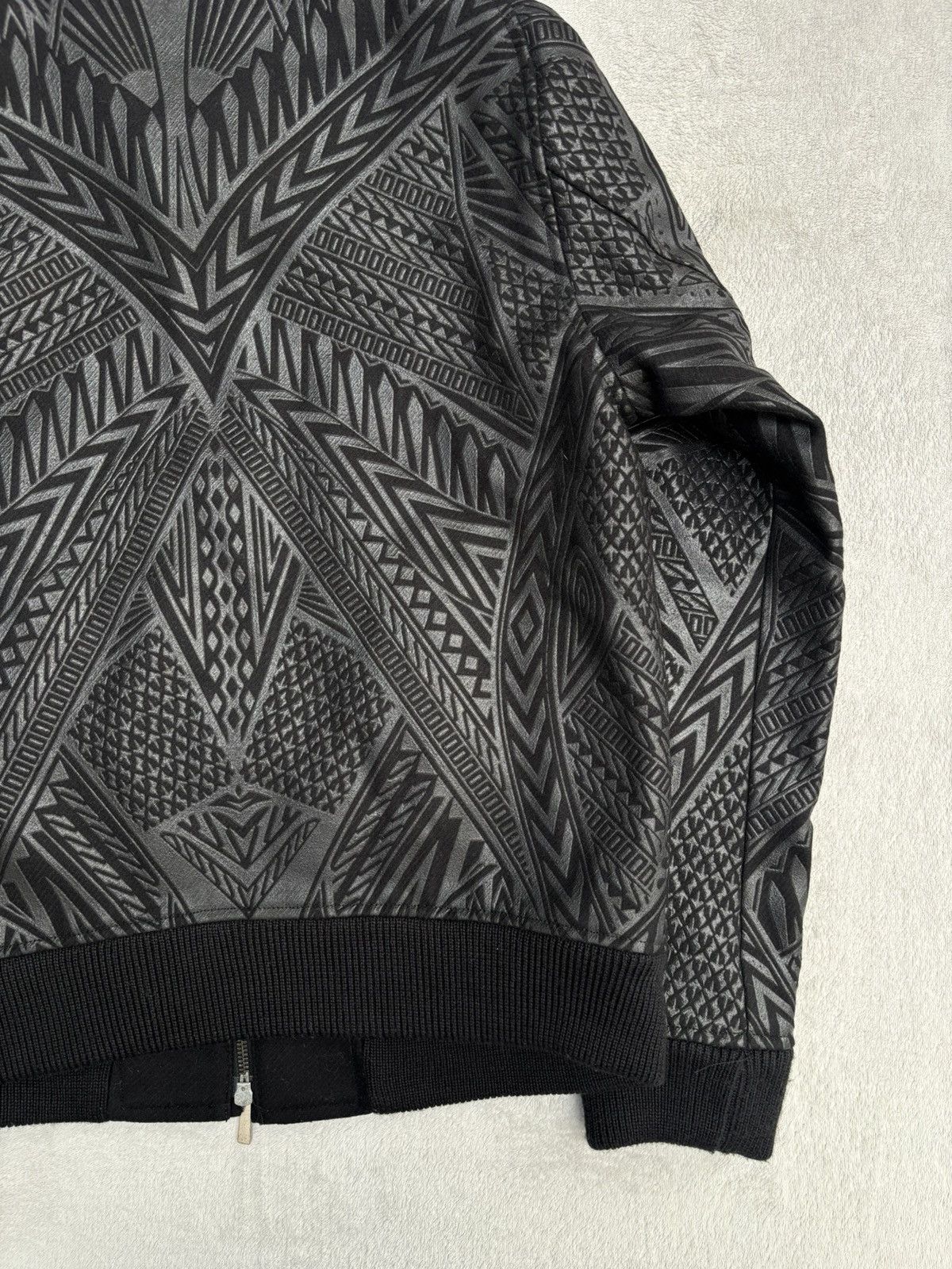 Just Cavalli AW 2014 Just Cavalli Geometric Tribal Embossed Bomber Jacket Size US M / EU 48-50 / 2 - 20 Thumbnail