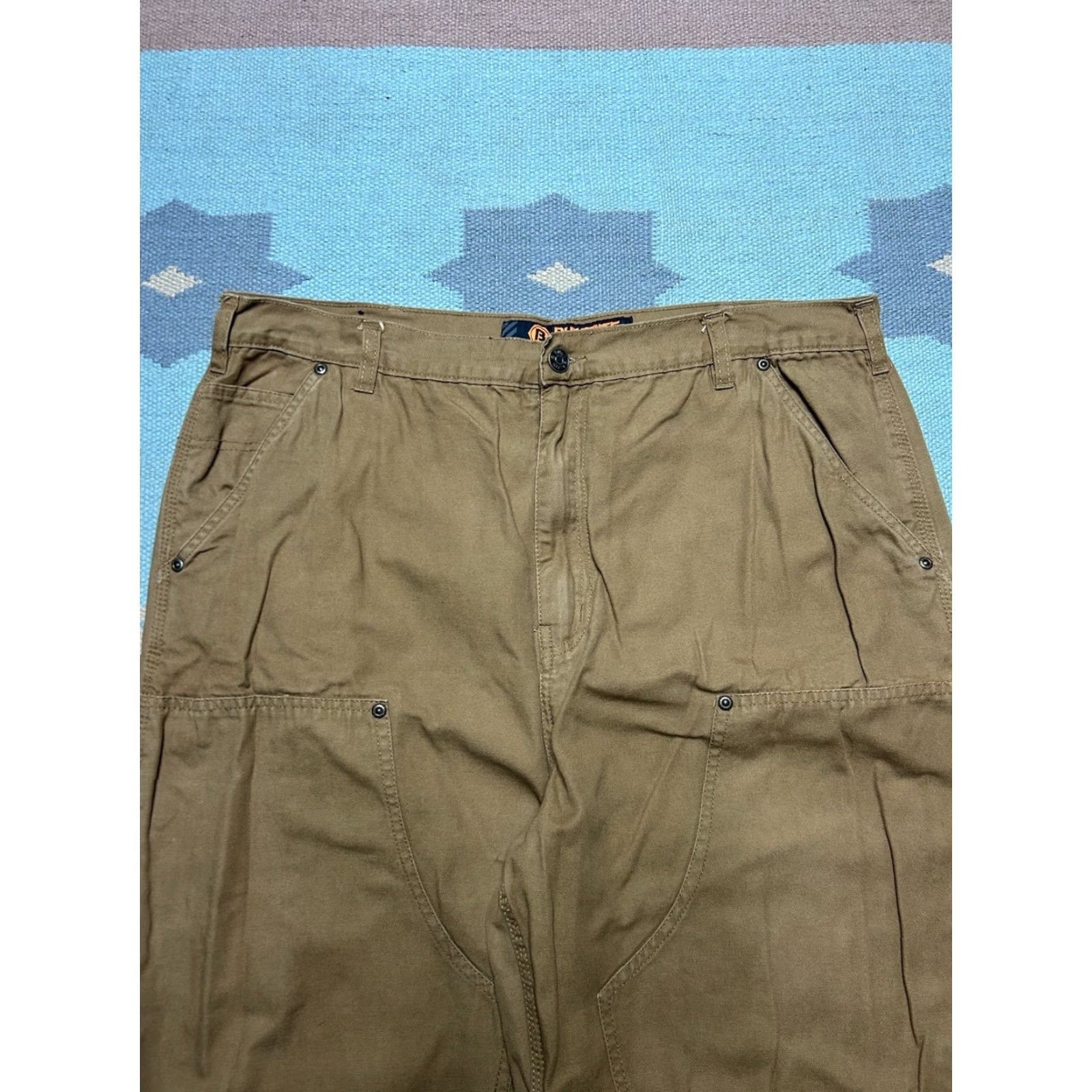 Doublet VINTAGE y2k double knee carpenter pants cotton canvas workwear baggy 35x29 Brown Men Pants Size US 35 - 4 Thumbnail