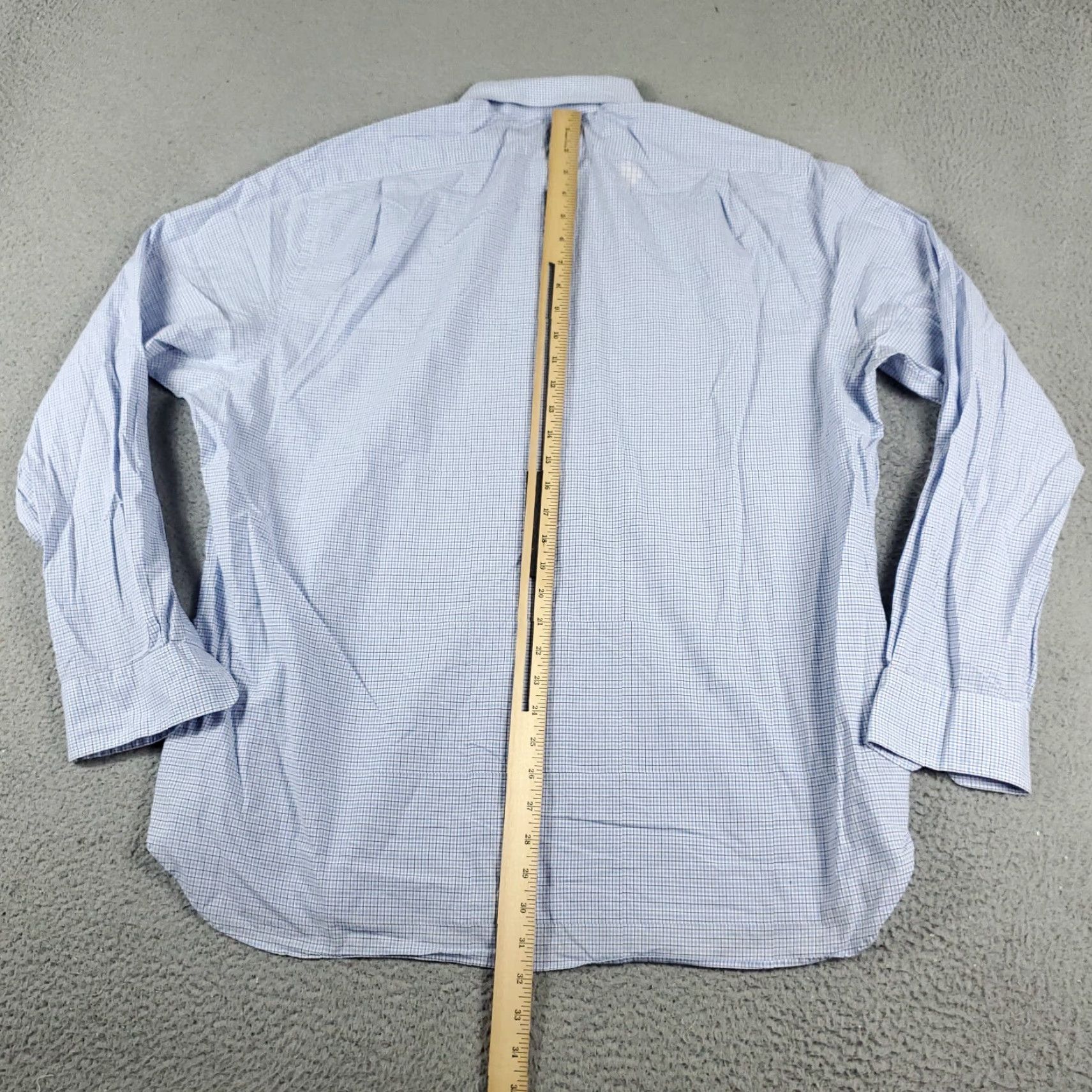 Ralph Lauren Ralph Lauren Shirt Mens 17.5 Blue Plaid Dress Button Up Long Sleeve Size 46R - 3 Thumbnail