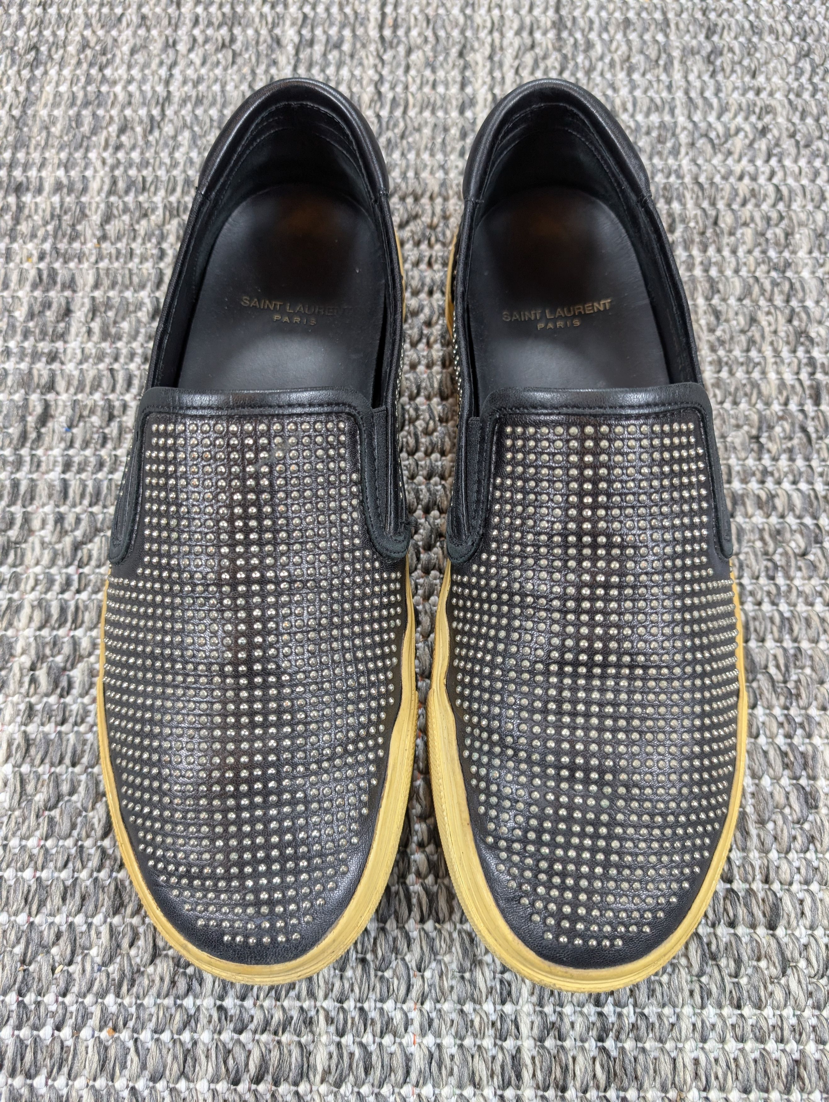 Saint Laurent Paris Saint Laurent Hedi Slimane FW14 Studded Slip On Sneakers Size US 8.5 / EU 41-42 - 2 Thumbnail