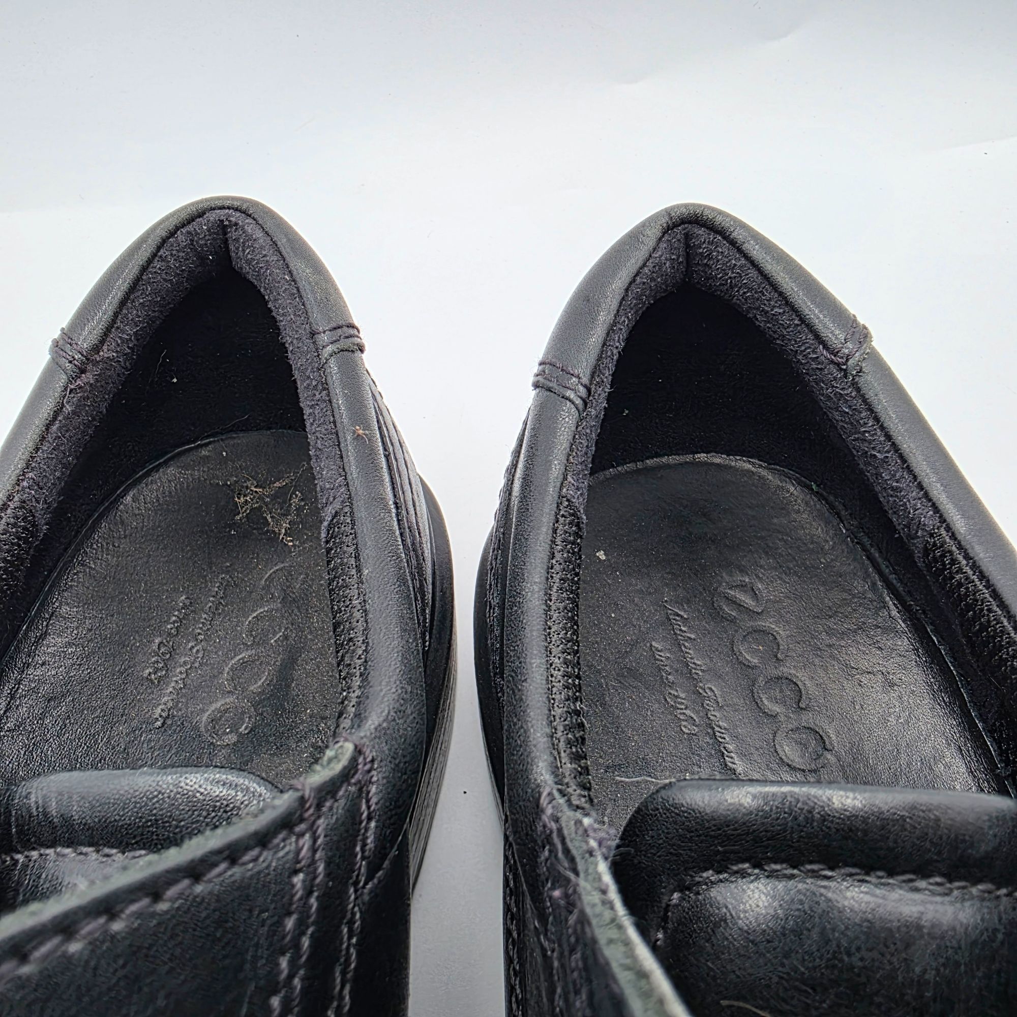 Ecco ECCO Helsinki Mens Size 9.5 Black Plain Toe Dress Shoes Oxfo Size US 9.5 / EU 42-43 - 9 Thumbnail