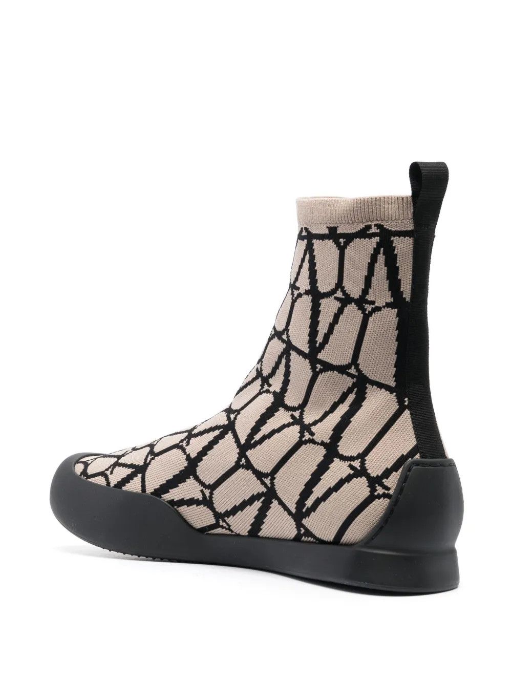 Valentino o1y0525 Hi-Top Sneakers in Beige/Black Size US 7 / EU 40 - 3 Thumbnail