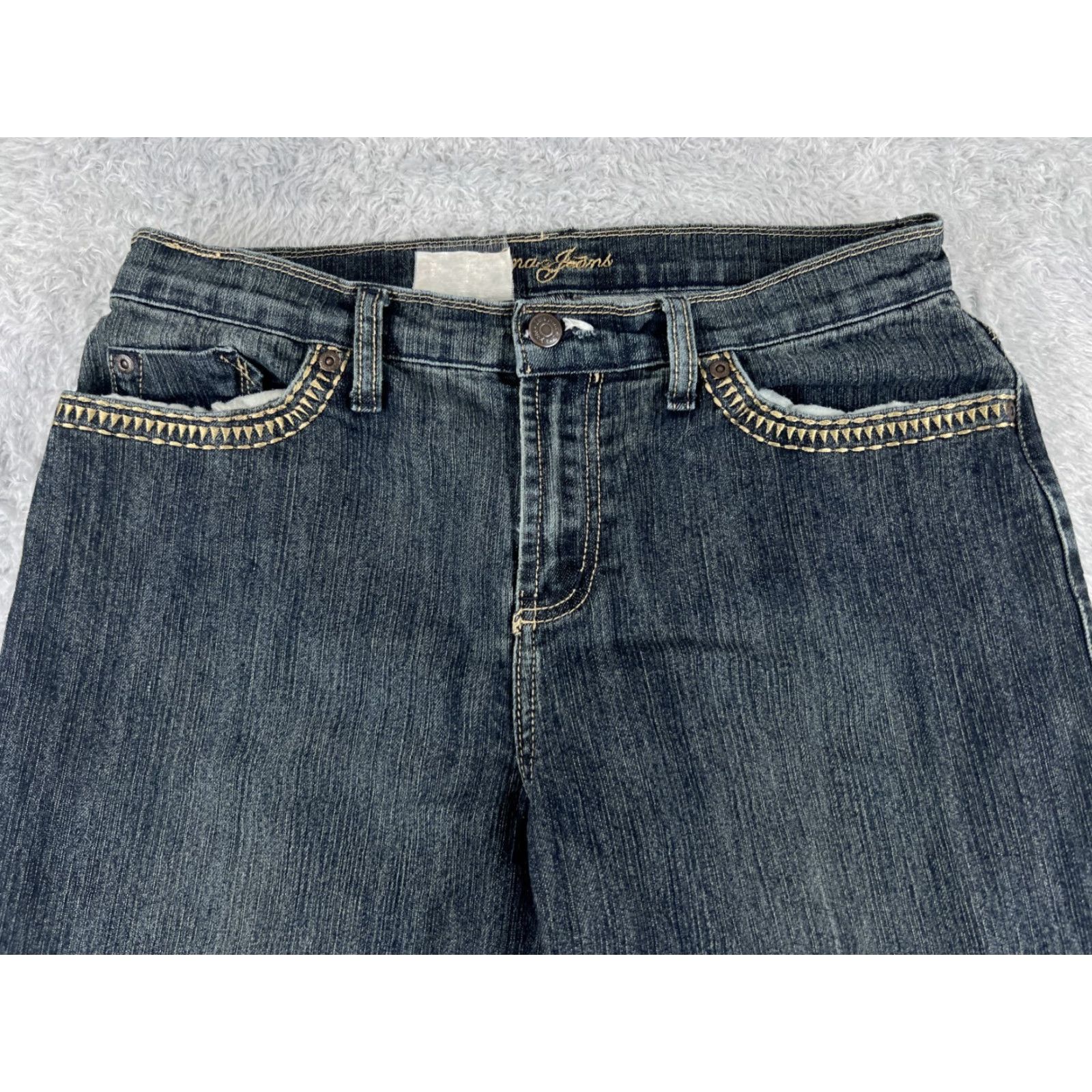 Vintage Zena Jeans Womens 30 Blue Denim Bootcut Embroidered Cotton Dark 30x29 Regular Women Jeans Measurements 5-Pocket Design Stretch Vintage No Size 30" / US 8 / IT 44 - 4 Thumbnail