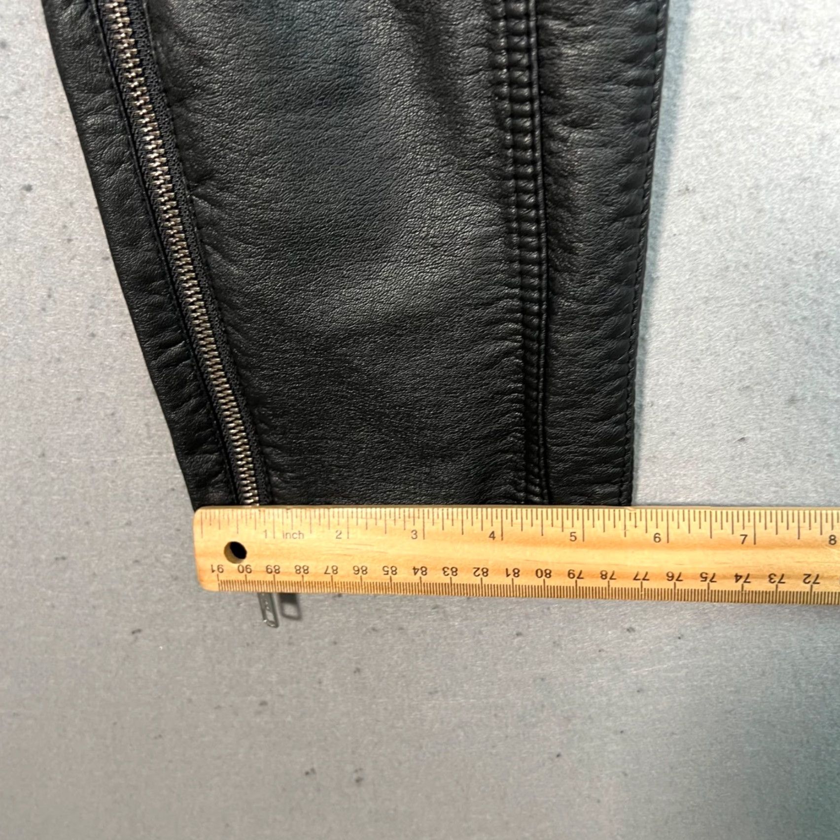 Free People Free People Womens Size 6 Black Faux Leather Moto Pants Stretch Zipper Ankle Size 28" / US 6 / IT 42 - 7 Thumbnail