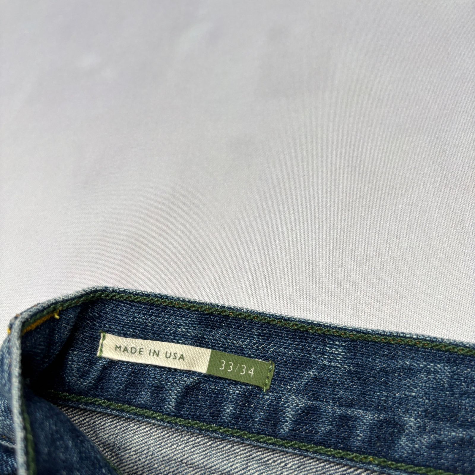 Sid Mashburn $295 Sid Mashburn Slim Straight Jeans Selvedge 33x34 Size US 33 - 4 Thumbnail
