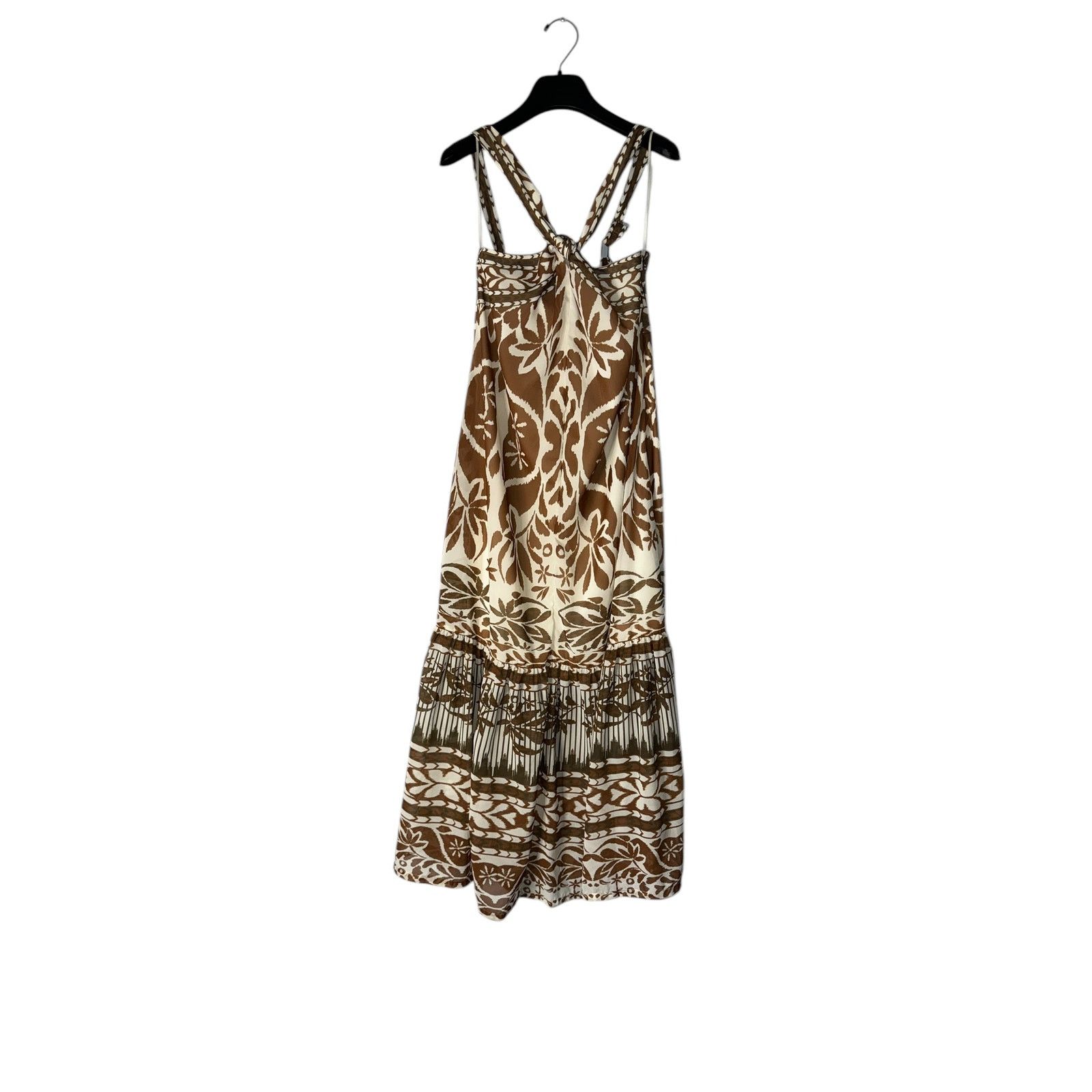NEW NWT Anthro Vineet Bahl Halter Maxi Dress XS Brown Print