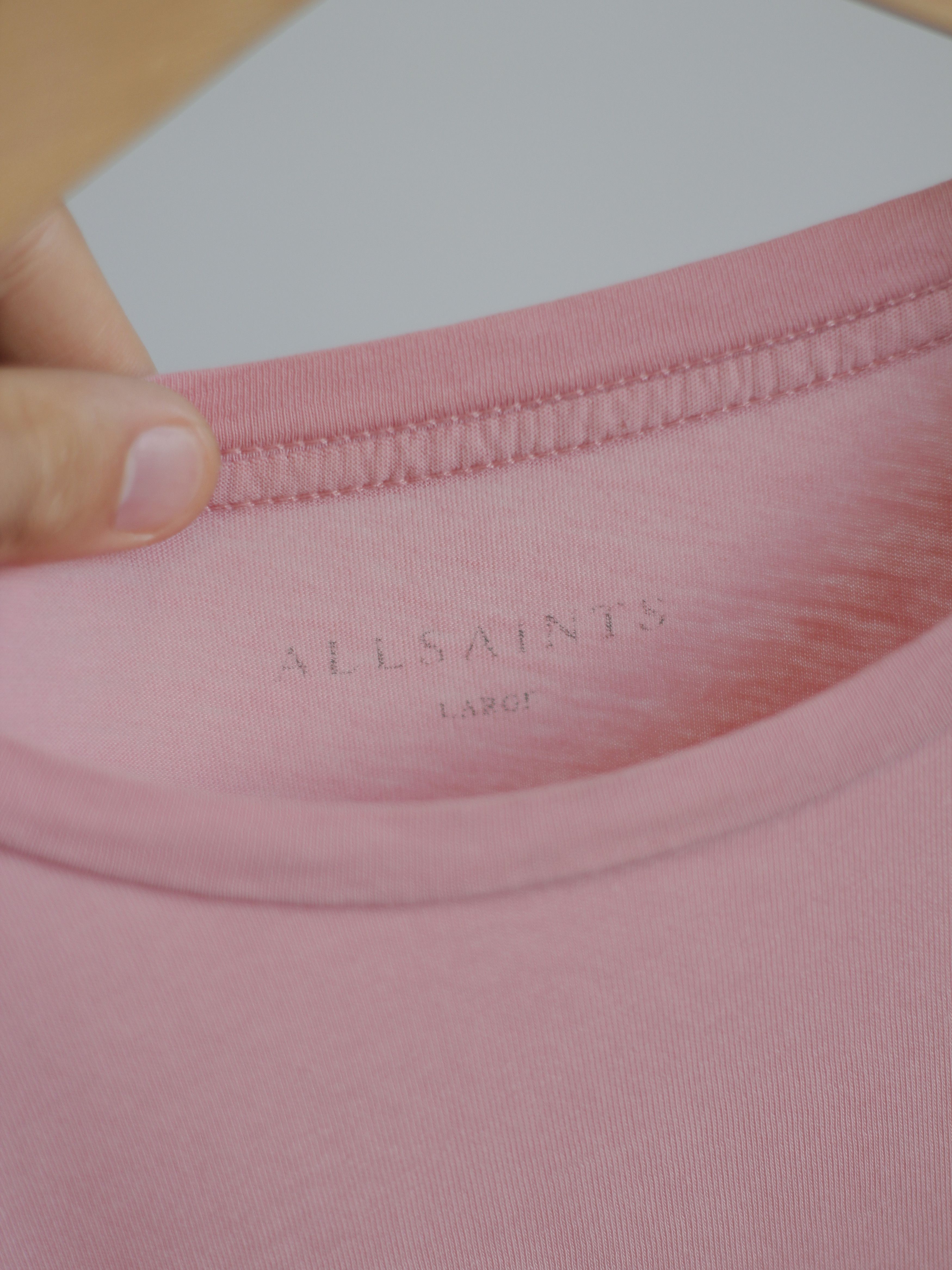 Allsaints ALLSAINTS MENS PINK T SHIRT EMBROIDED SMALL LOGO L Size US L / EU 52-54 / 3 - 5 Thumbnail