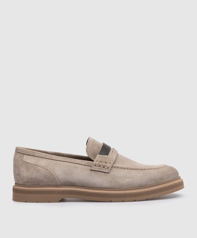 image of Brunello Cucinelli O1W1Db10524 Loafers In Grey, Women's