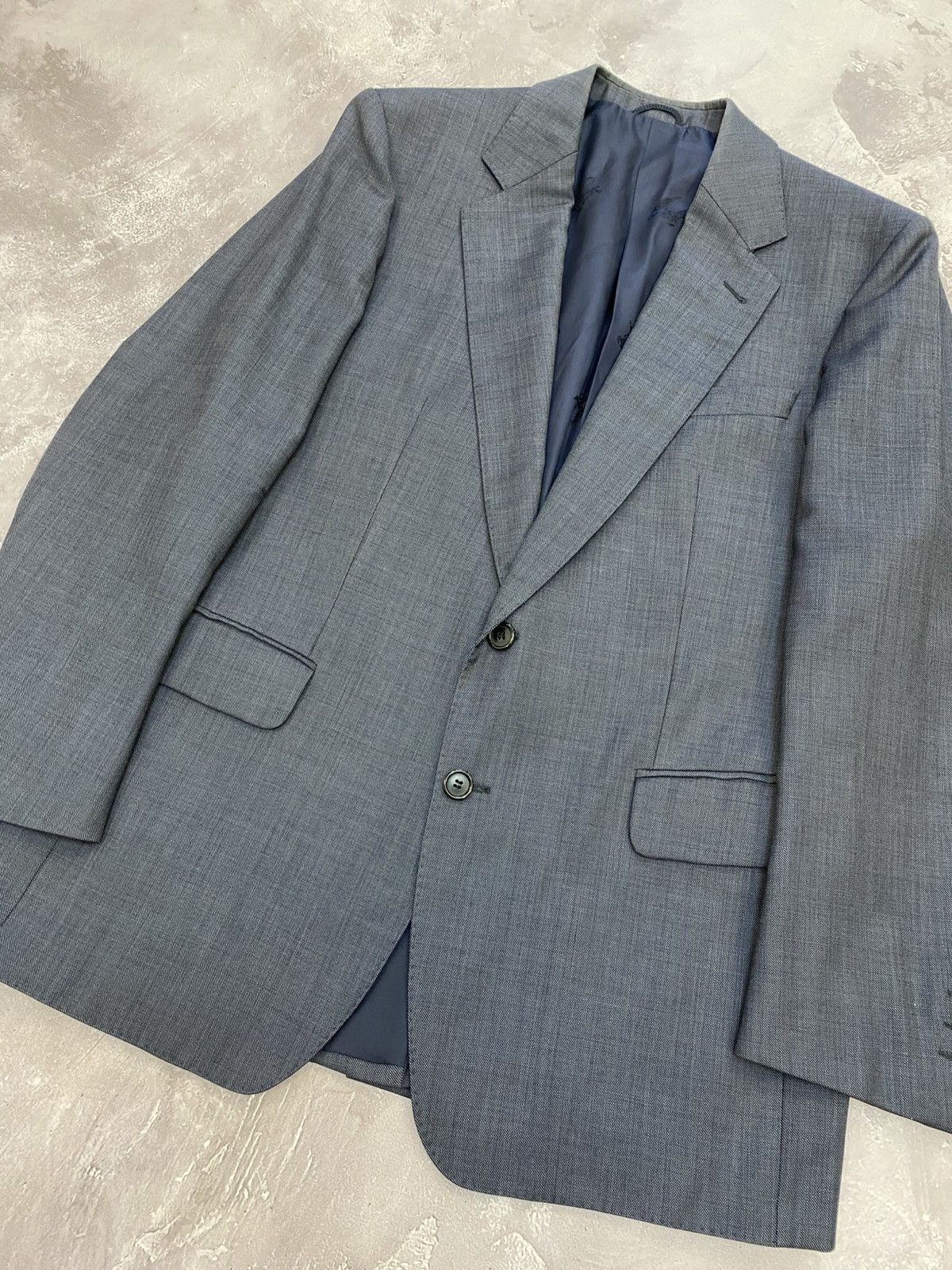 Burberry Prorsum Vintage Burberrys Formal Suit Made in West Germany 90s Size 48L - 2 Thumbnail