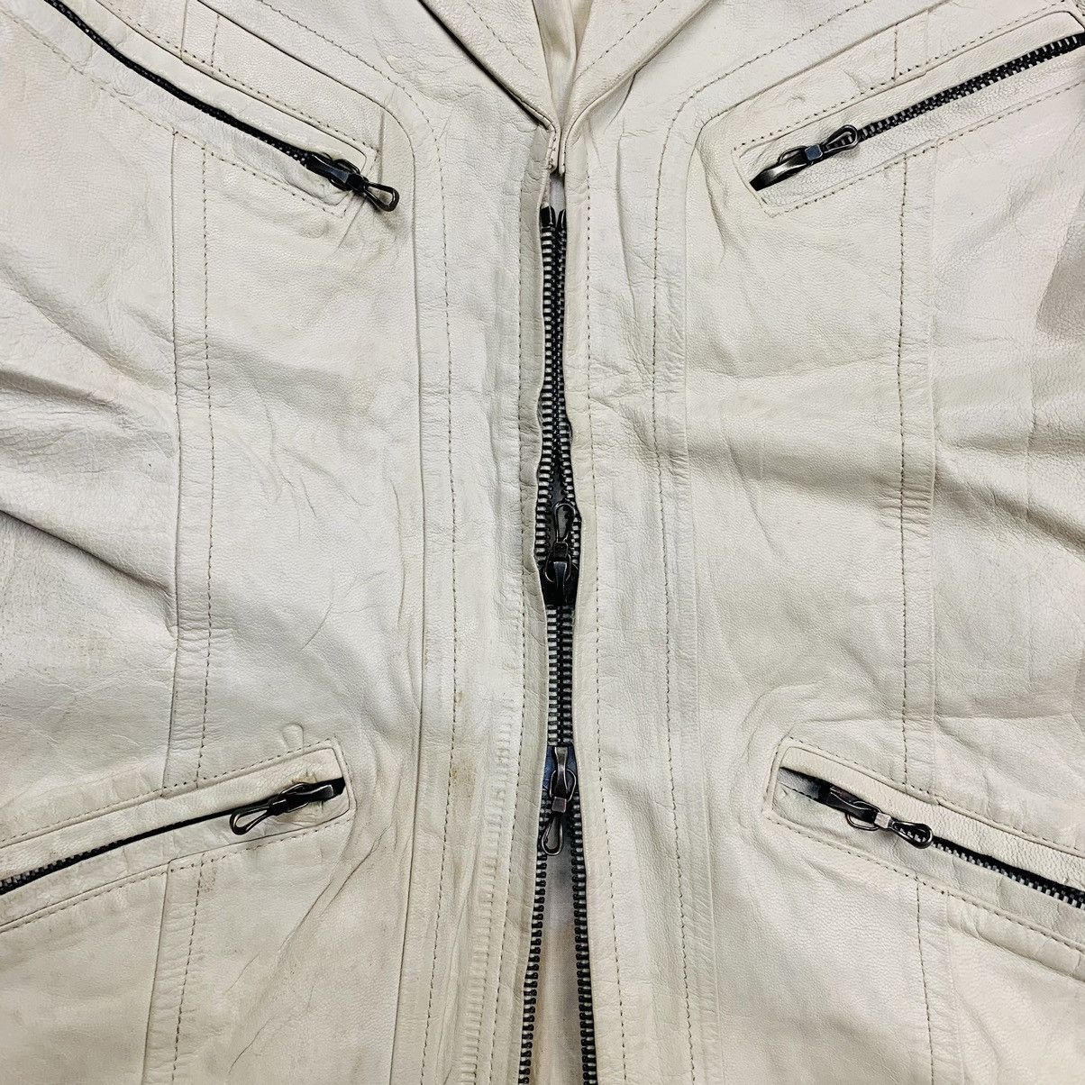 Isamu Katayama Backlash 2000s Shellac - Riri Multizipper Riders Jacket Size US M / EU 48-50 / 2 - 10 Thumbnail