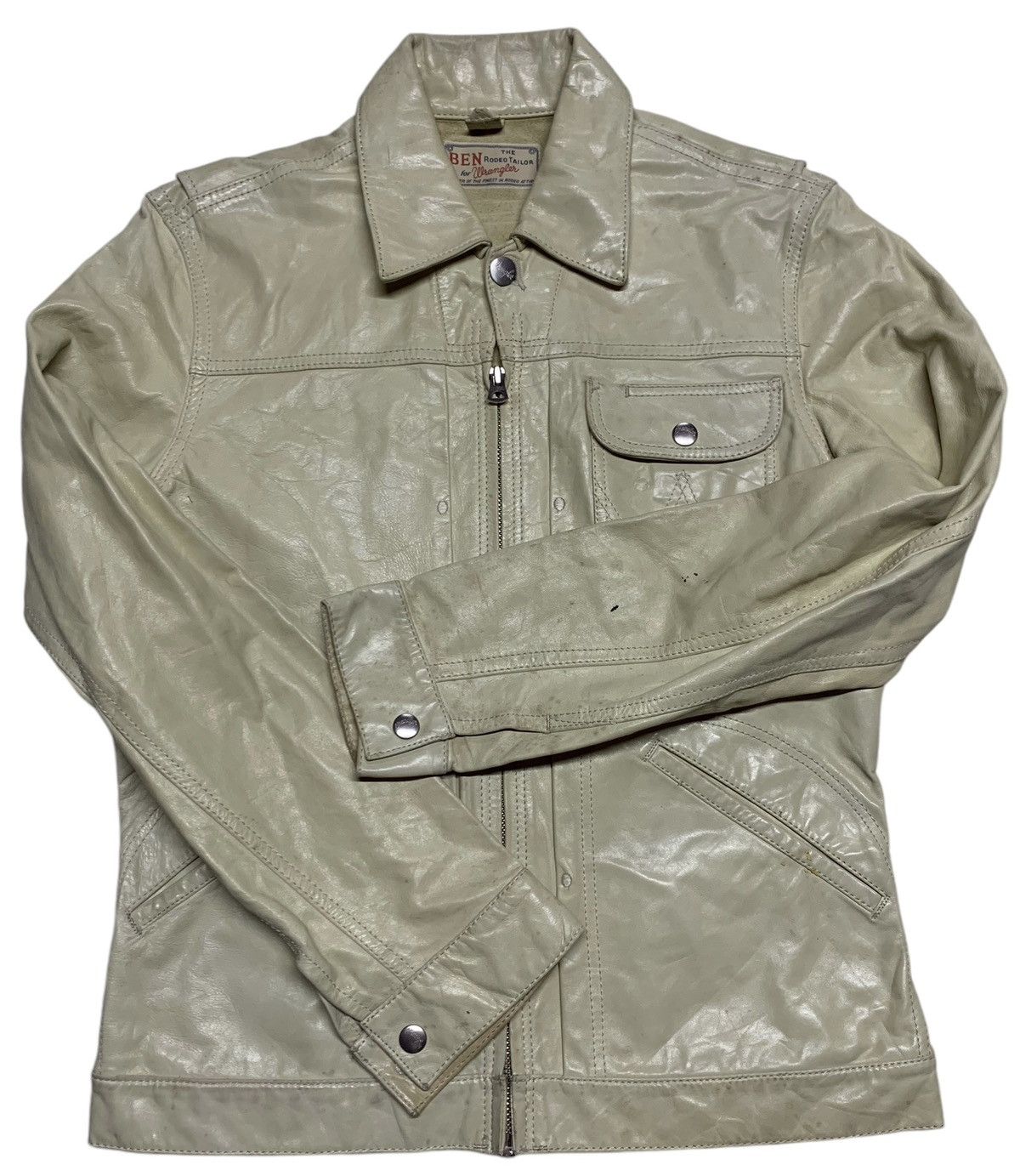 Vintage WRANGLER VINTAGE LEATHER JACKET Size US M / EU 48-50 / 2 - 10 Thumbnail
