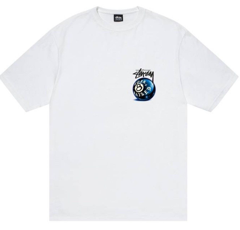 Stussy Stussy x Born X Raised 8 Ball Tee White XtraLarge | Grailed